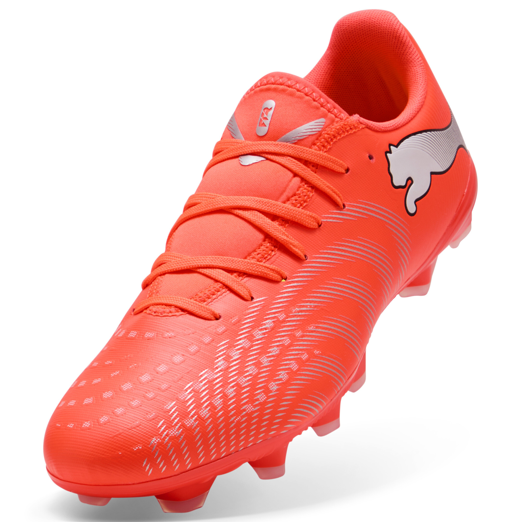PUMA FUTURE 9 PLAY FG/AG uniseks voetbalschoenen, Zwart/Rood/Wit, Maat 47 thumbnail 2