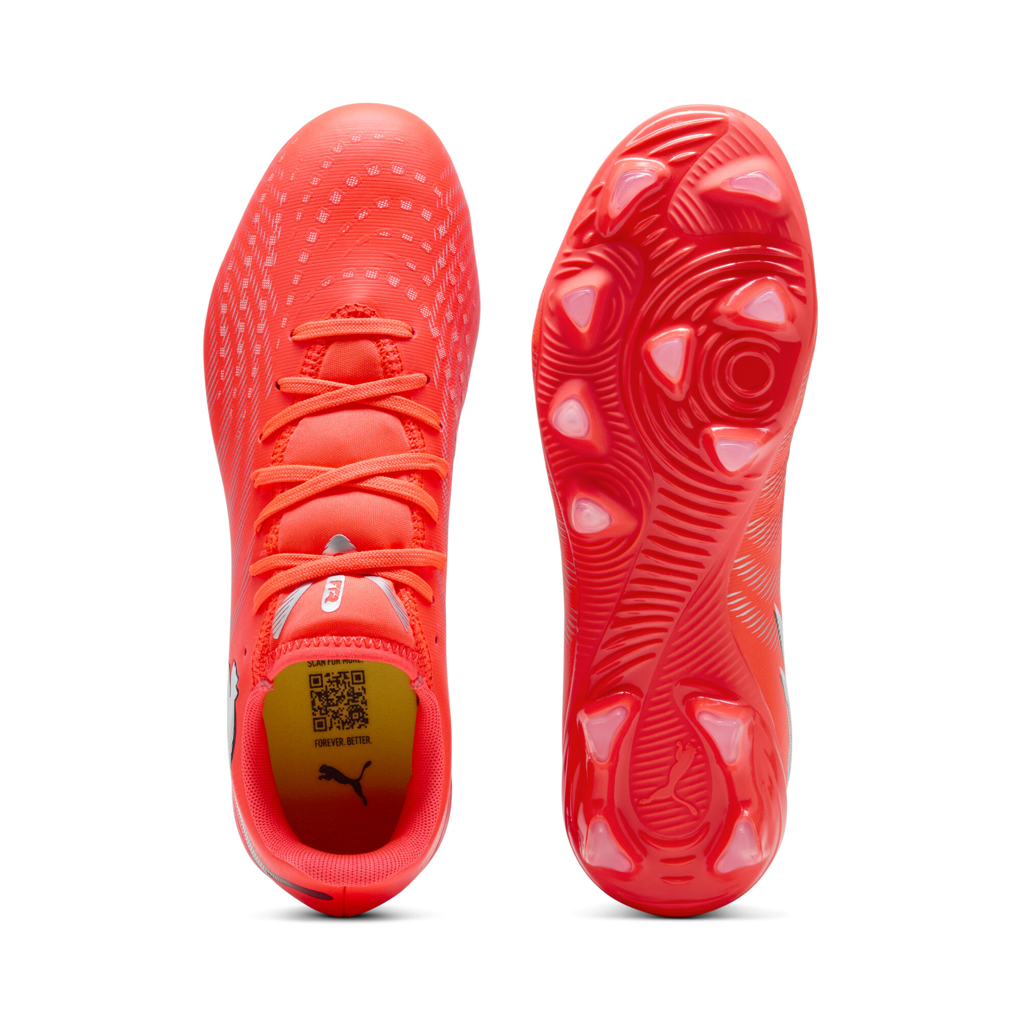PUMA FUTURE 9 PLAY FG/AG voetbalschoenen voor Dames, Zwart/Rood/Wit, Maat 35,5 thumbnail 4