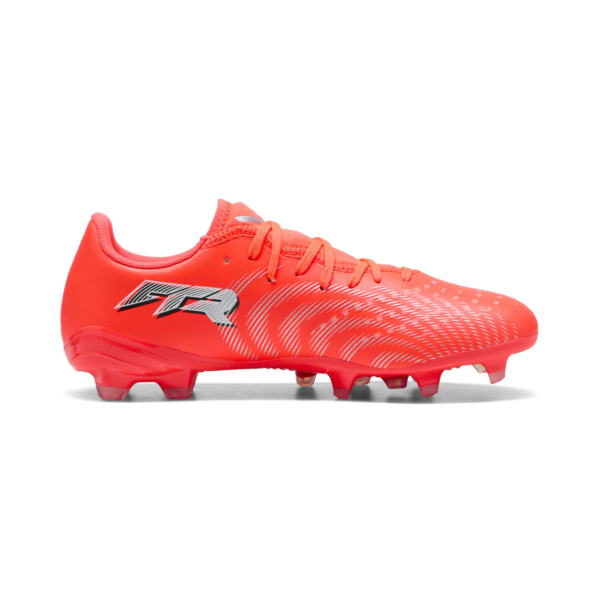PUMA FUTURE 9 PLAY FG/AG voetbalschoenen voor Dames, Zwart/Rood/Wit, Maat 35,5 thumbnail 3
