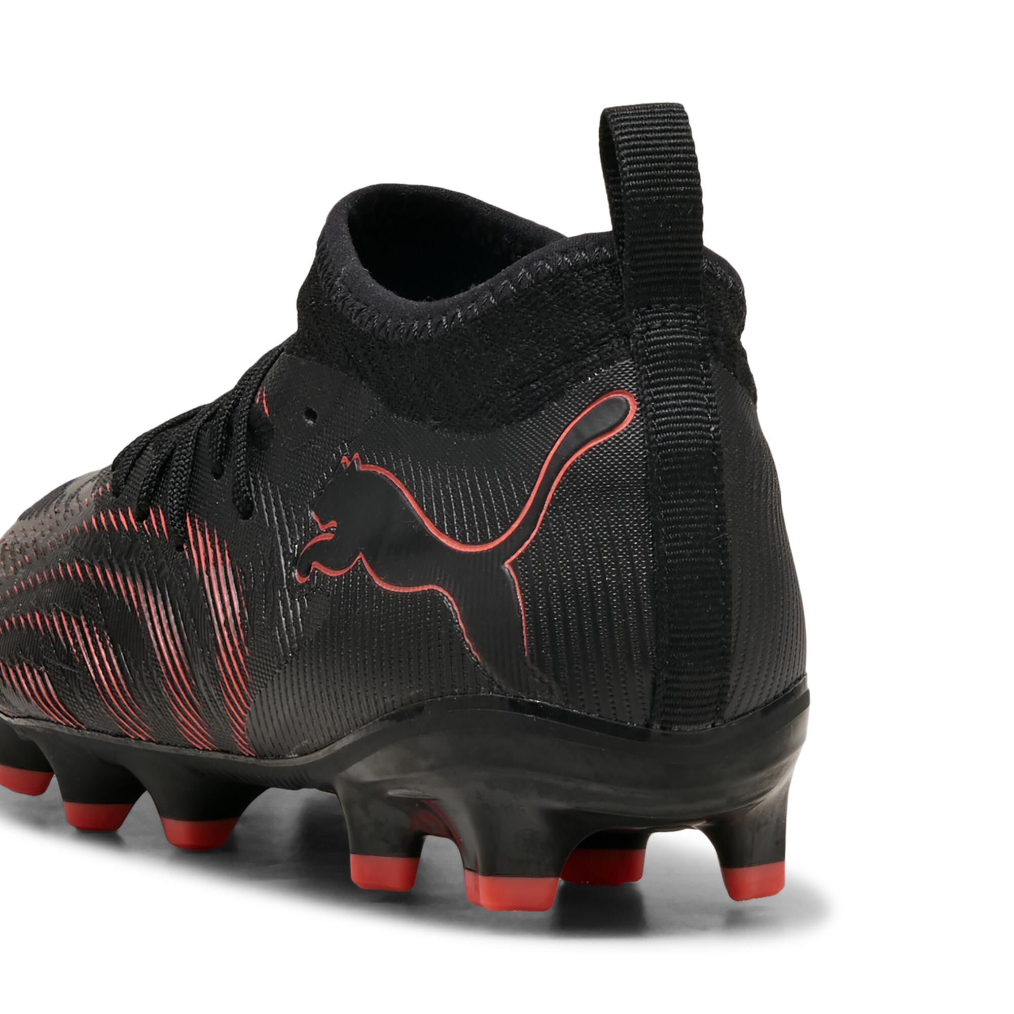 PUMA FUTURE 9 MATCH FG/AG voetbalschoenen, Zwart/Grijs/Rood, Maat 32,5 thumbnail 5