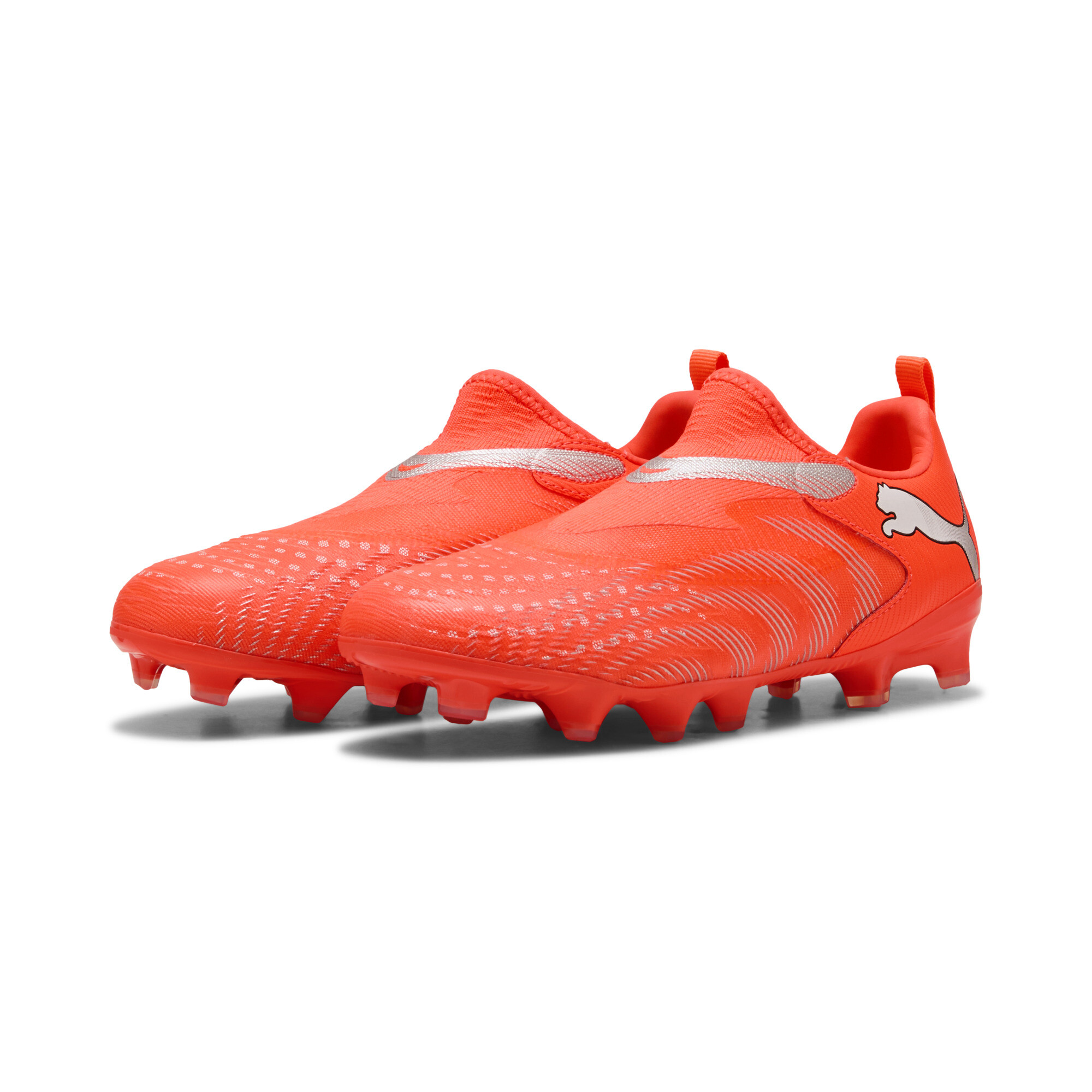 PUMA FUTURE 9 MATCH FG/AG voetbalschoenen zonder veters, Zwart/Rood/Wit, Maat 37 thumbnail 6