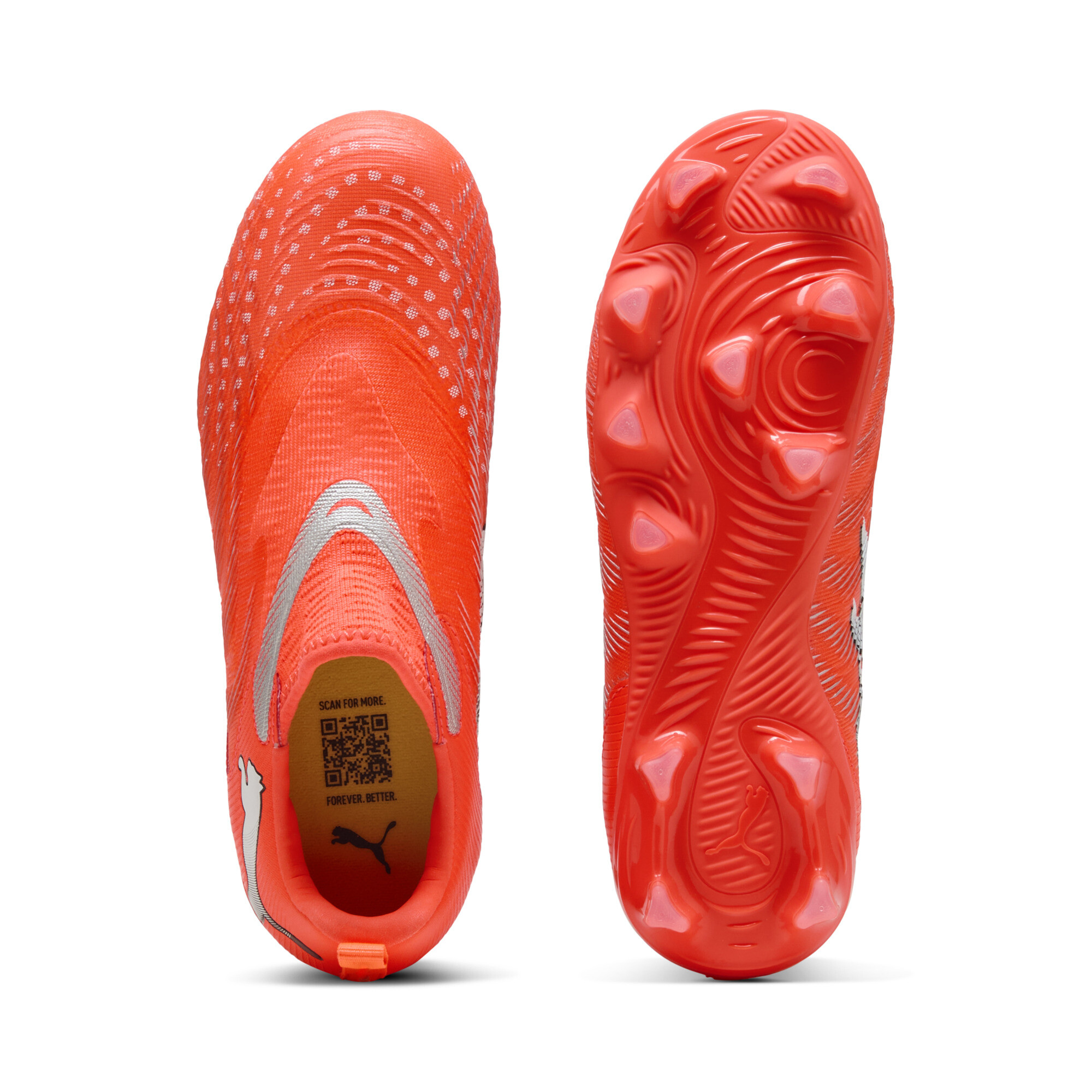 PUMA FUTURE 9 MATCH FG/AG voetbalschoenen zonder veters, Zwart/Rood/Wit, Maat 37 thumbnail 4