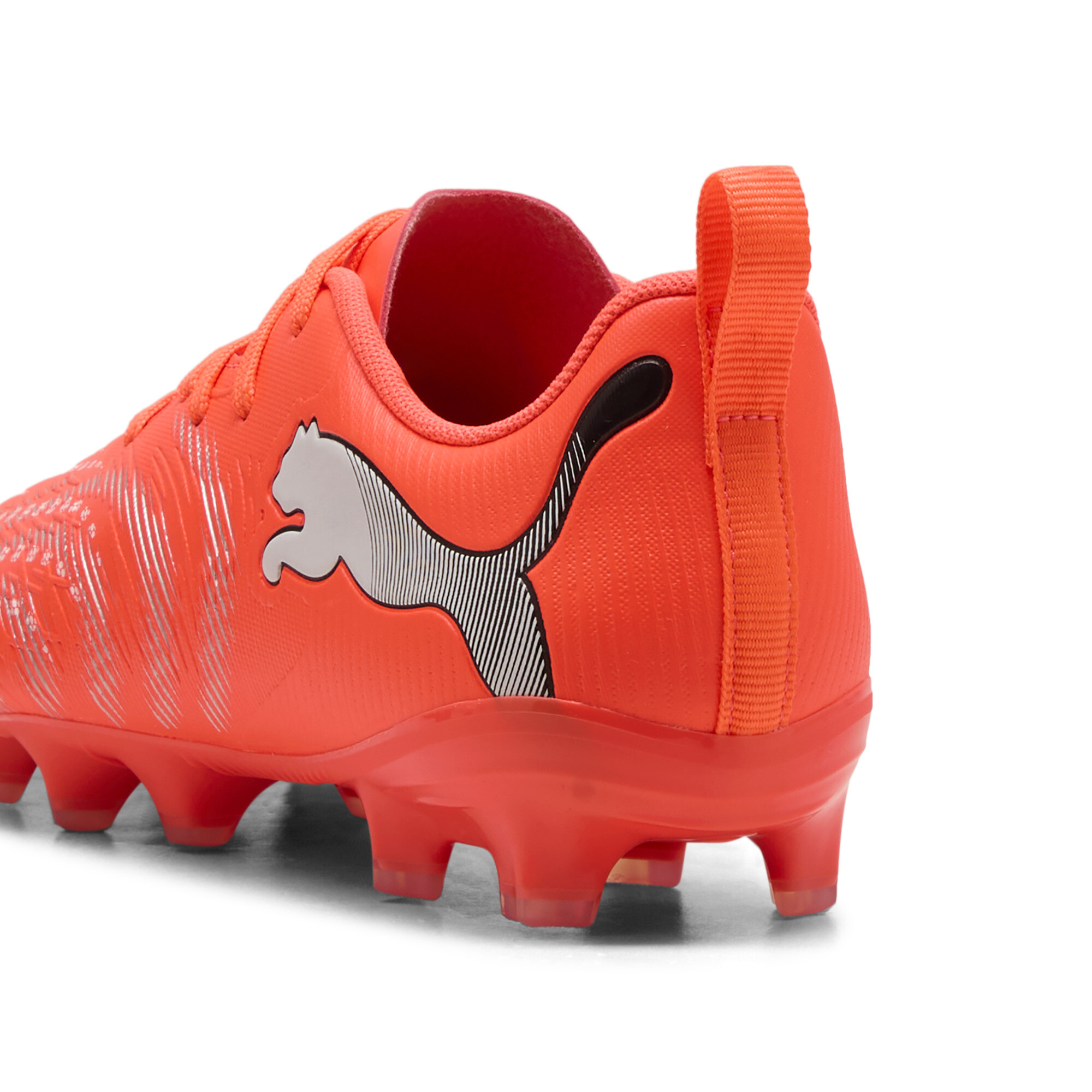 PUMA ULTRA 6 PLAY FG/AG uniseks voetbalschoenen, Zwart/Rood/Wit, Maat 31 thumbnail 5