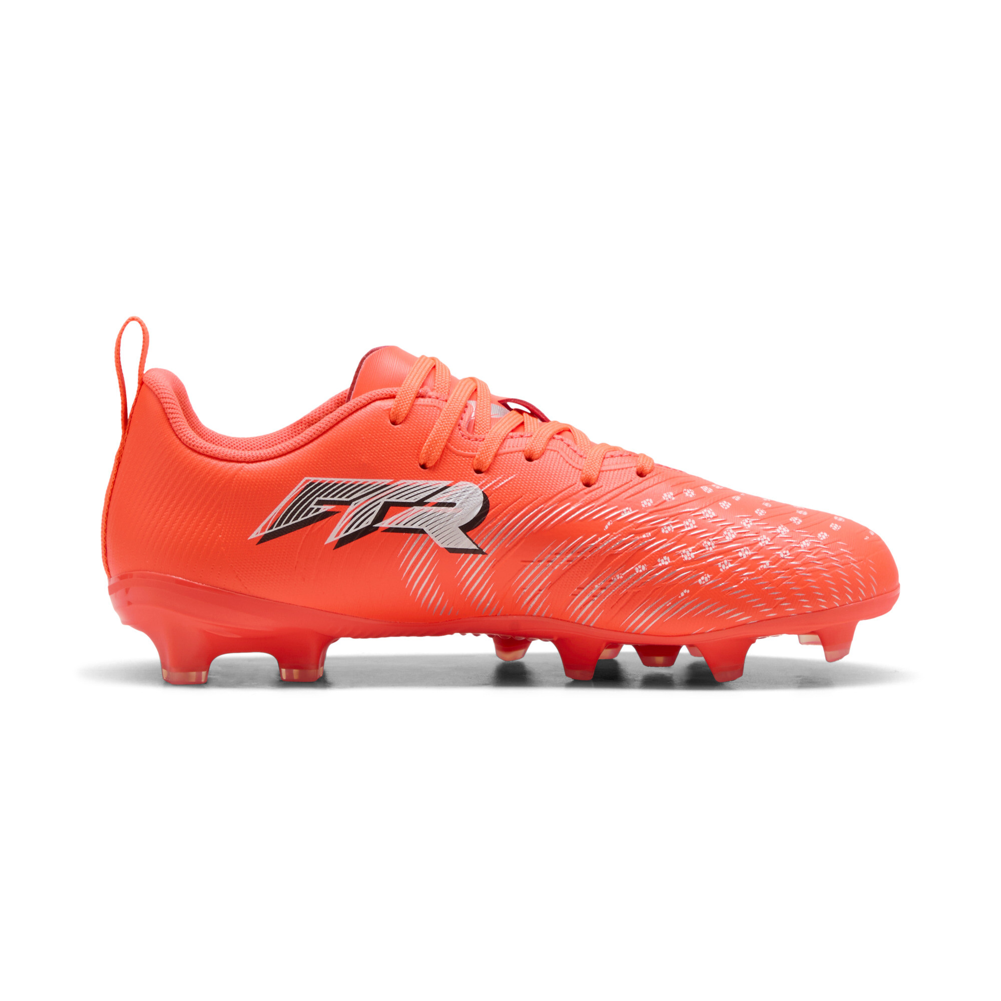 PUMA ULTRA 6 PLAY FG/AG uniseks voetbalschoenen, Zwart/Rood/Wit, Maat 31 thumbnail 3