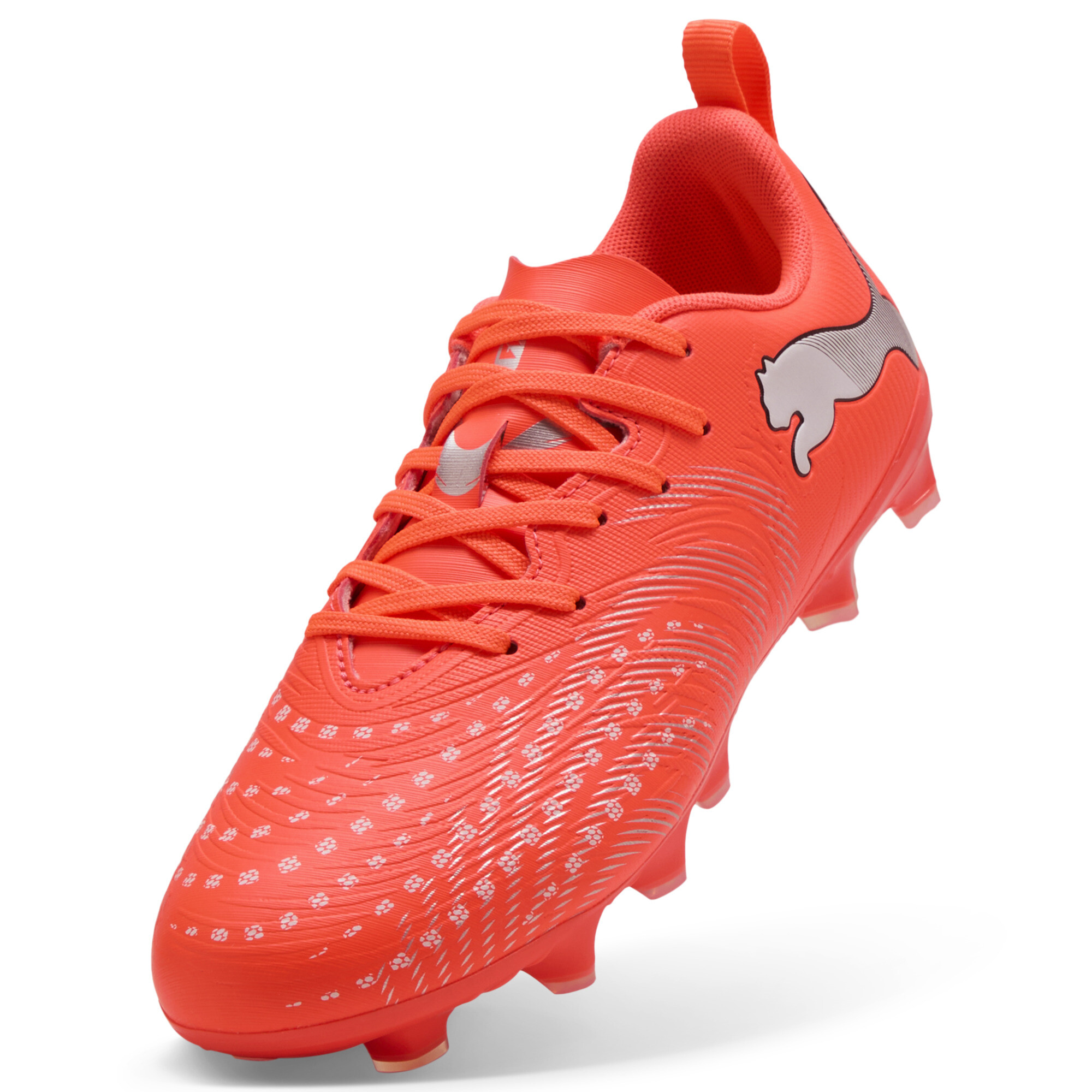 PUMA ULTRA 6 PLAY FG/AG uniseks voetbalschoenen, Zwart/Rood/Wit, Maat 31 thumbnail 2
