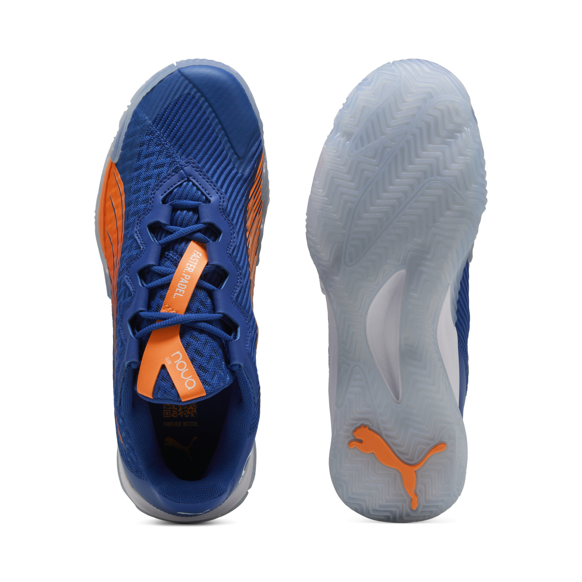 PUMA NOVA Elite Momo GonzÃ¡lez Padel schoenen uniseks, Blauw/Wit, Maat 43 thumbnail 4
