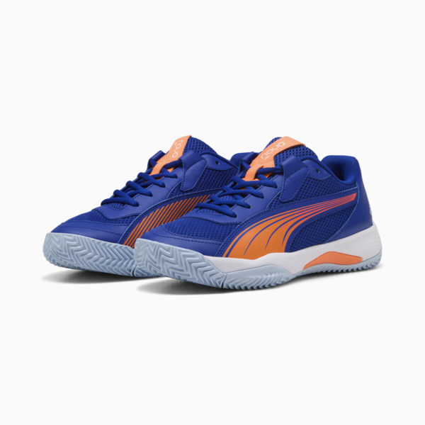 NOVA Court Momo González Padel Shoes Unisex, Vivid Blue-Heat Fire-PUMA White-Glowing Red, large-ZAF