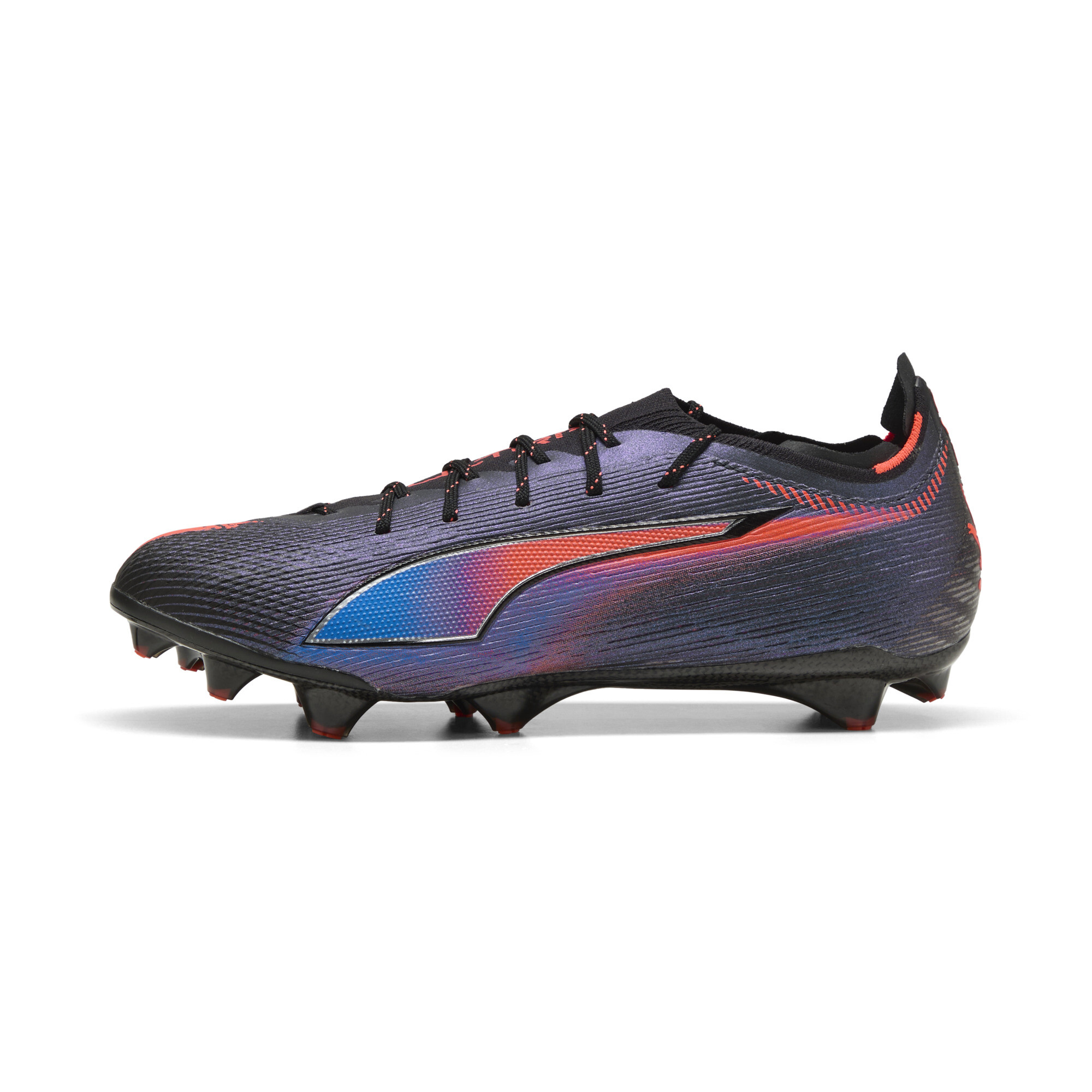 PUMA ULTRA 6 CARBON RELENTLESS FG uniseks voetbalschoenen, Zwart/Rood, Maat 44,5