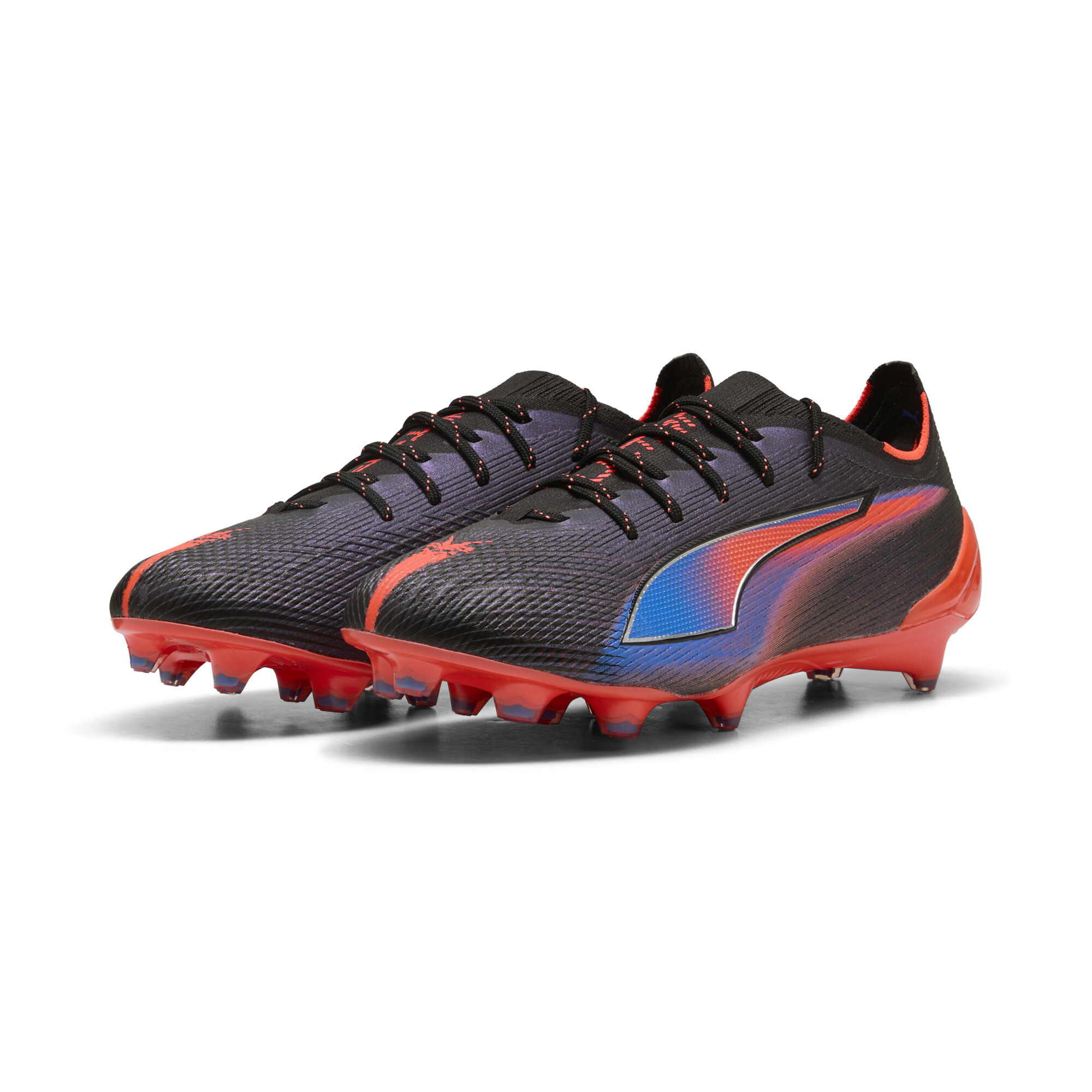 PUMA ULTRA 6 ULTIMATE RELENTLESS FG uniseks voetbalschoenen, Zwart/Rood, Maat 42 thumbnail 7