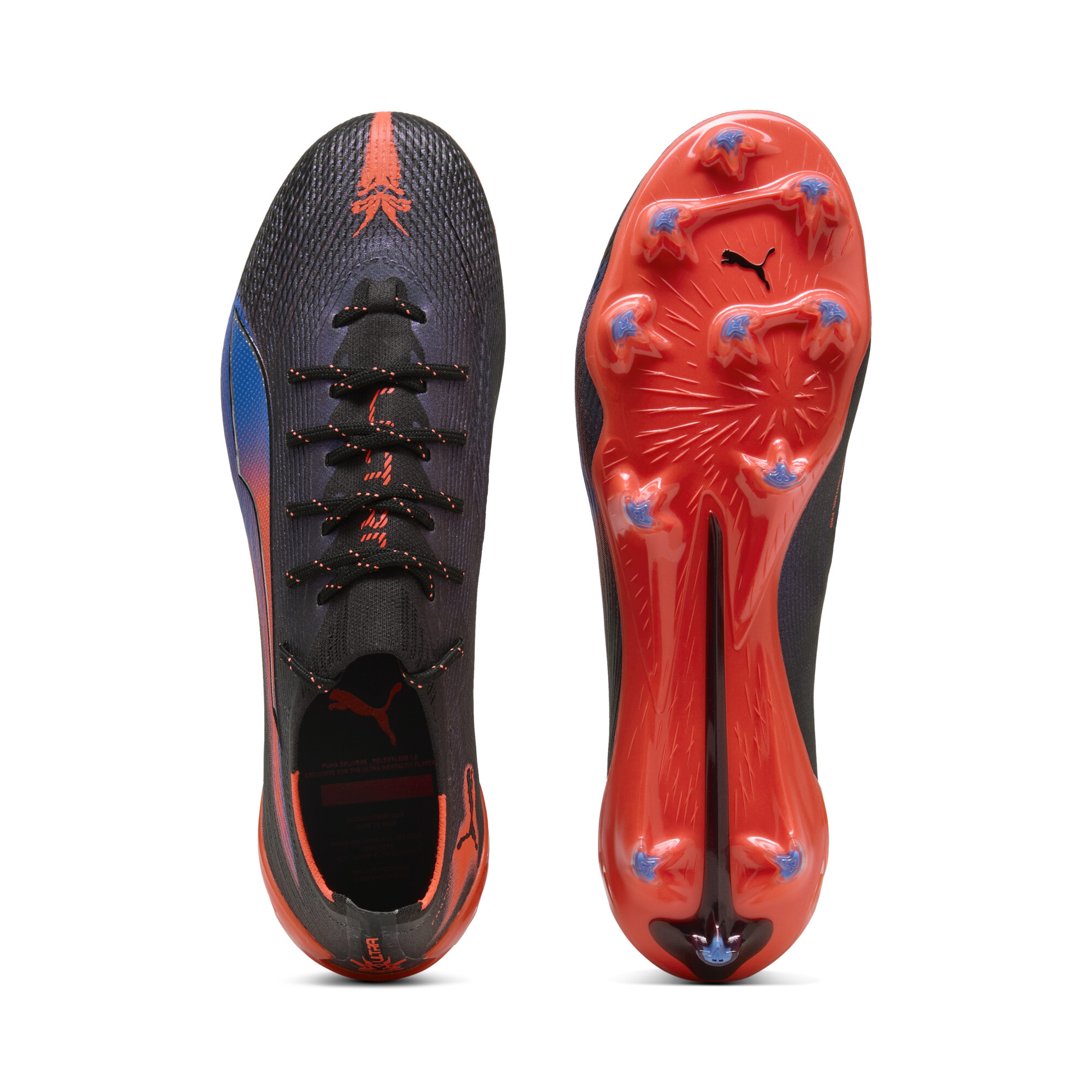 PUMA ULTRA 6 ULTIMATE RELENTLESS FG uniseks voetbalschoenen, Zwart/Rood, Maat 42 thumbnail 5