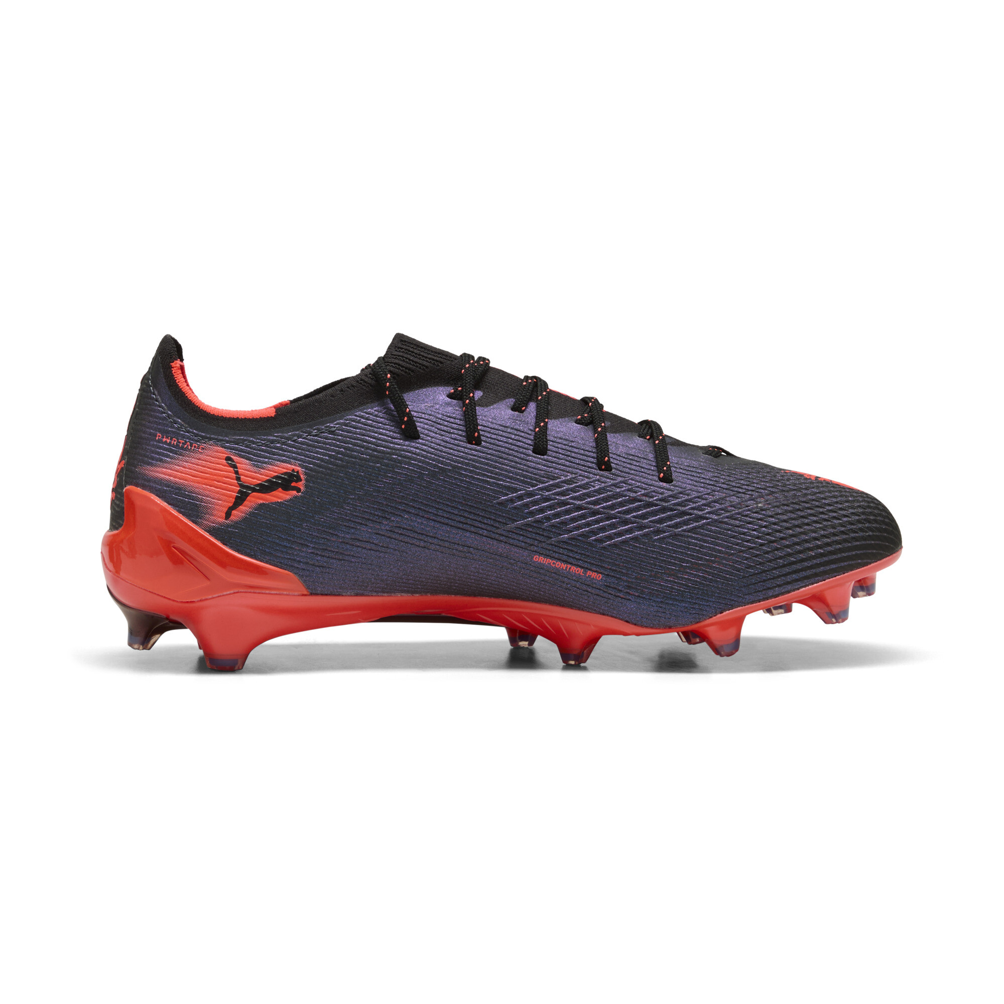 PUMA ULTRA 6 ULTIMATE RELENTLESS FG uniseks voetbalschoenen, Zwart/Rood, Maat 42 thumbnail 4