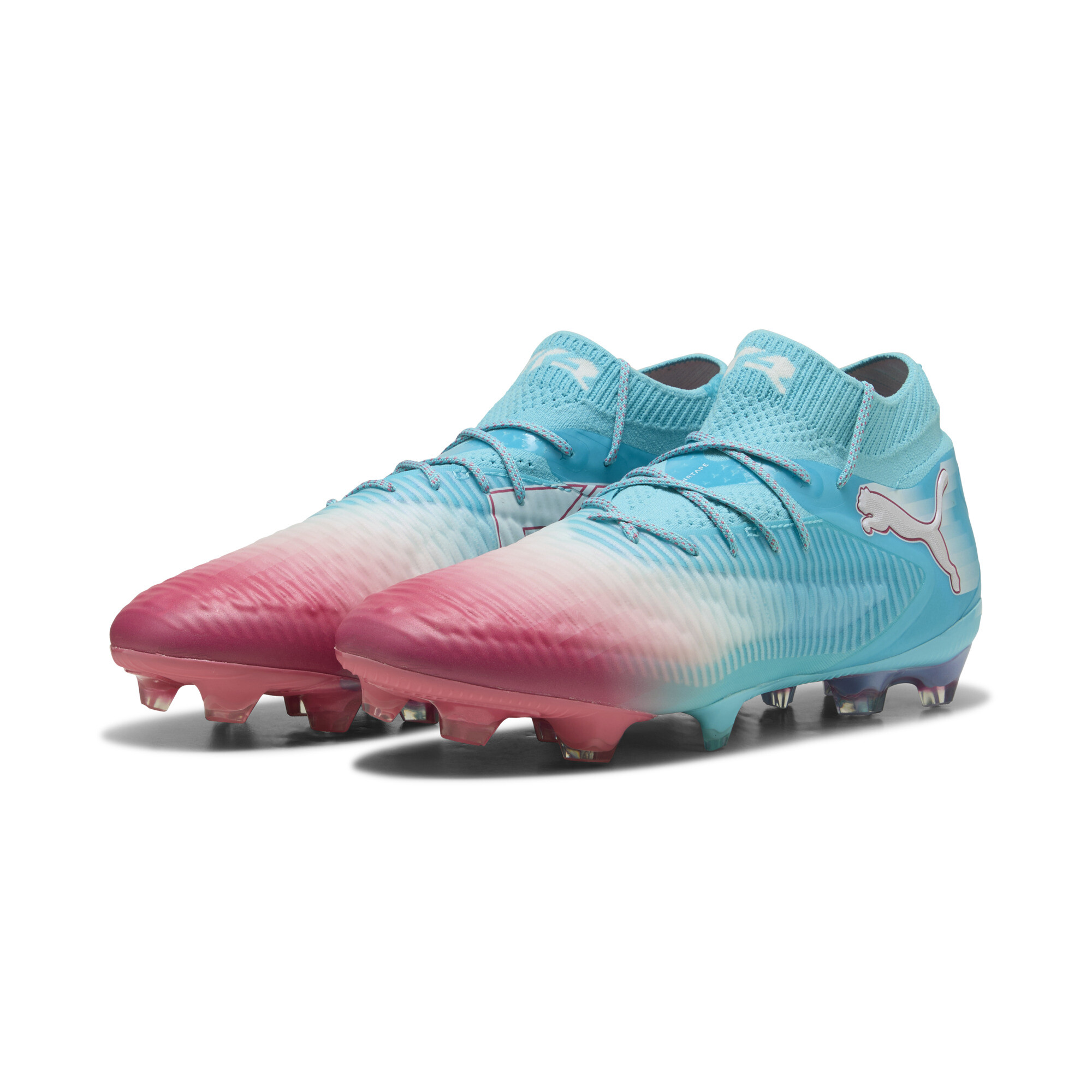 PUMA FUTURE 8 ULTIMATE RE-CHARGE FG uniseks voetbalschoenen, Blauw/Roze/Wit, Maat 43 thumbnail 7