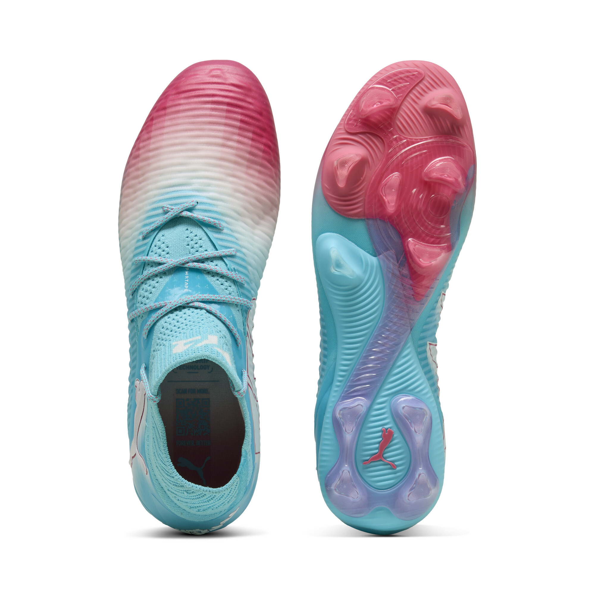 PUMA FUTURE 8 ULTIMATE RE-CHARGE FG uniseks voetbalschoenen, Blauw/Roze/Wit, Maat 43 thumbnail 5