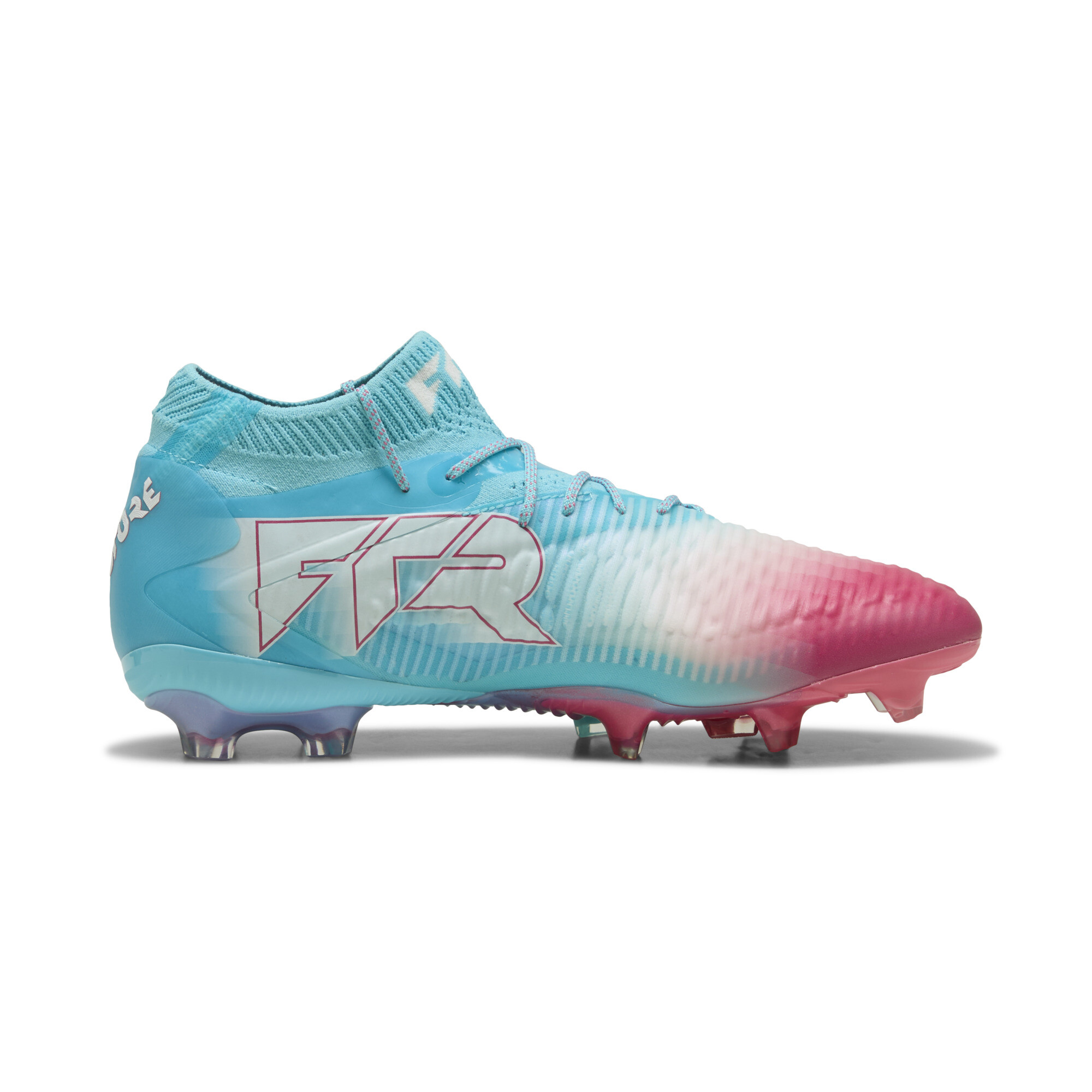 PUMA FUTURE 8 ULTIMATE RE-CHARGE FG uniseks voetbalschoenen, Blauw/Roze/Wit, Maat 43 thumbnail 4