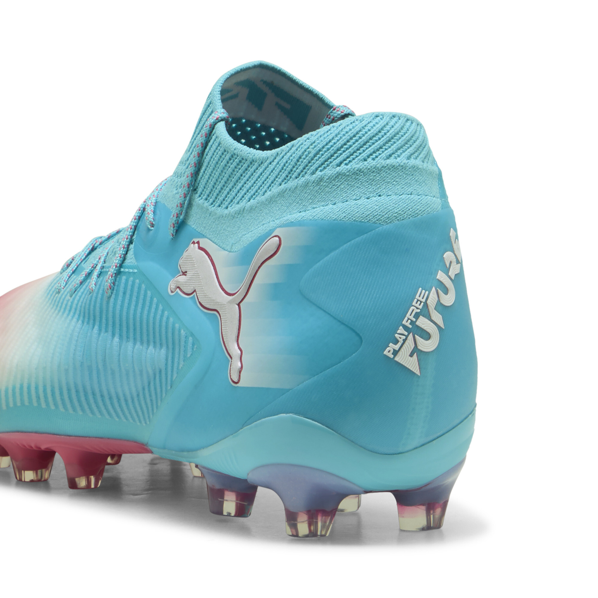 PUMA FUTURE 8 ULTIMATE RE-CHARGE AG uniseks voetbalschoenen, Blauw/Roze/Wit, Maat 44,5 thumbnail 6