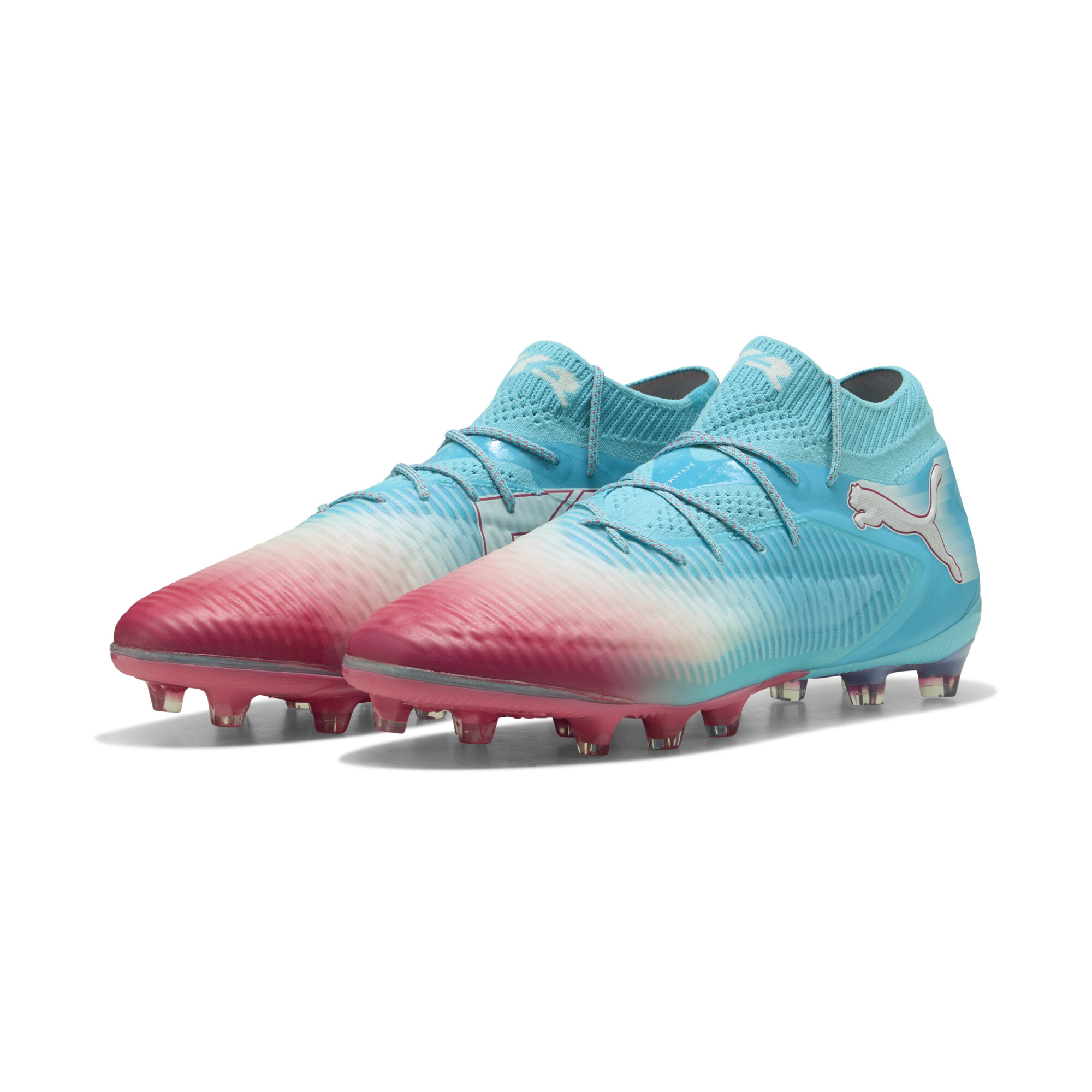 PUMA FUTURE 8 ULTIMATE RE-CHARGE AG uniseks voetbalschoenen, Blauw/Roze/Wit, Maat 44,5 thumbnail 7