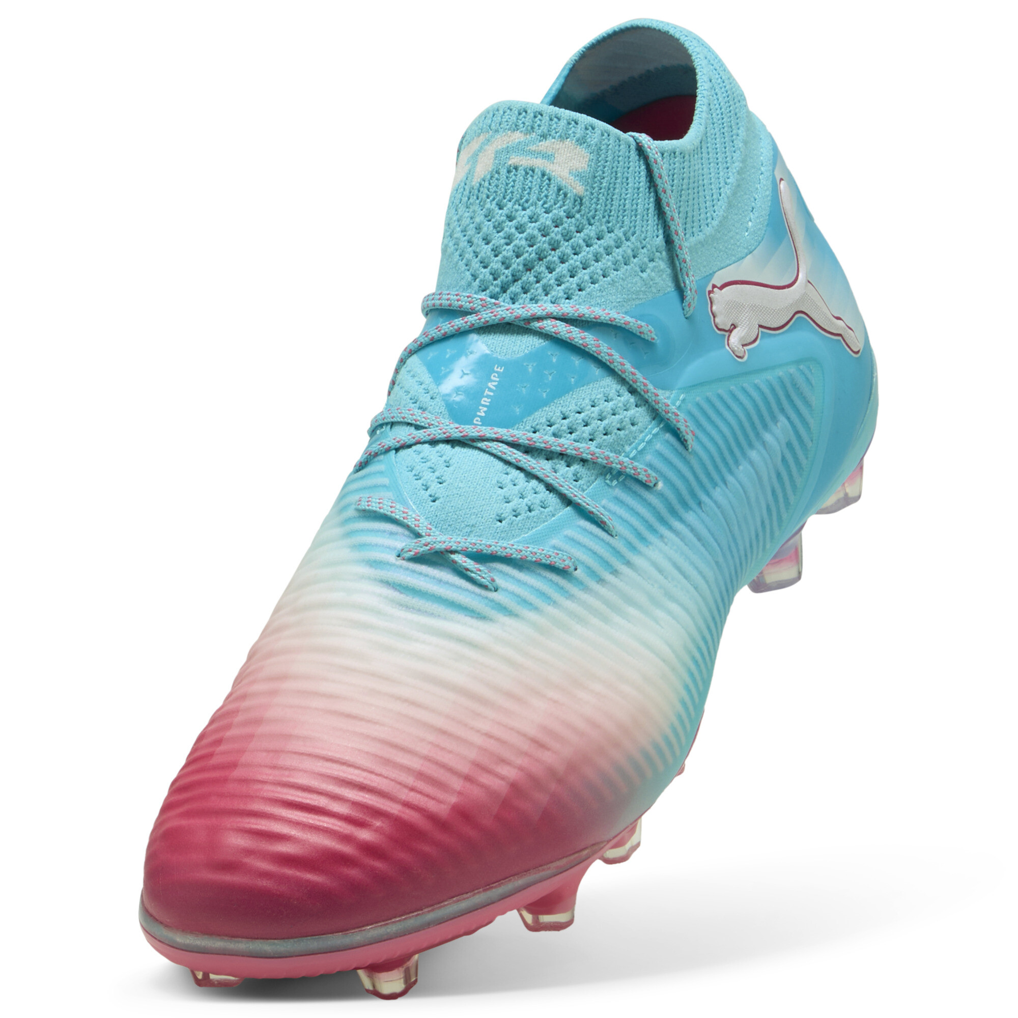 PUMA FUTURE 8 ULTIMATE RE-CHARGE AG uniseks voetbalschoenen, Blauw/Roze/Wit, Maat 44,5 thumbnail 3
