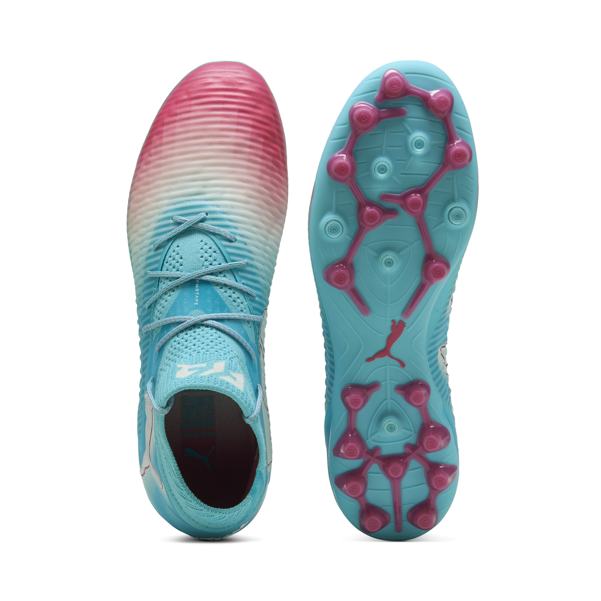 PUMA FUTURE 8 ULTIMATE RE-CHARGE MG voetbalschoenen uniseks, Blauw/Roze/Wit, Maat 40 thumbnail 5