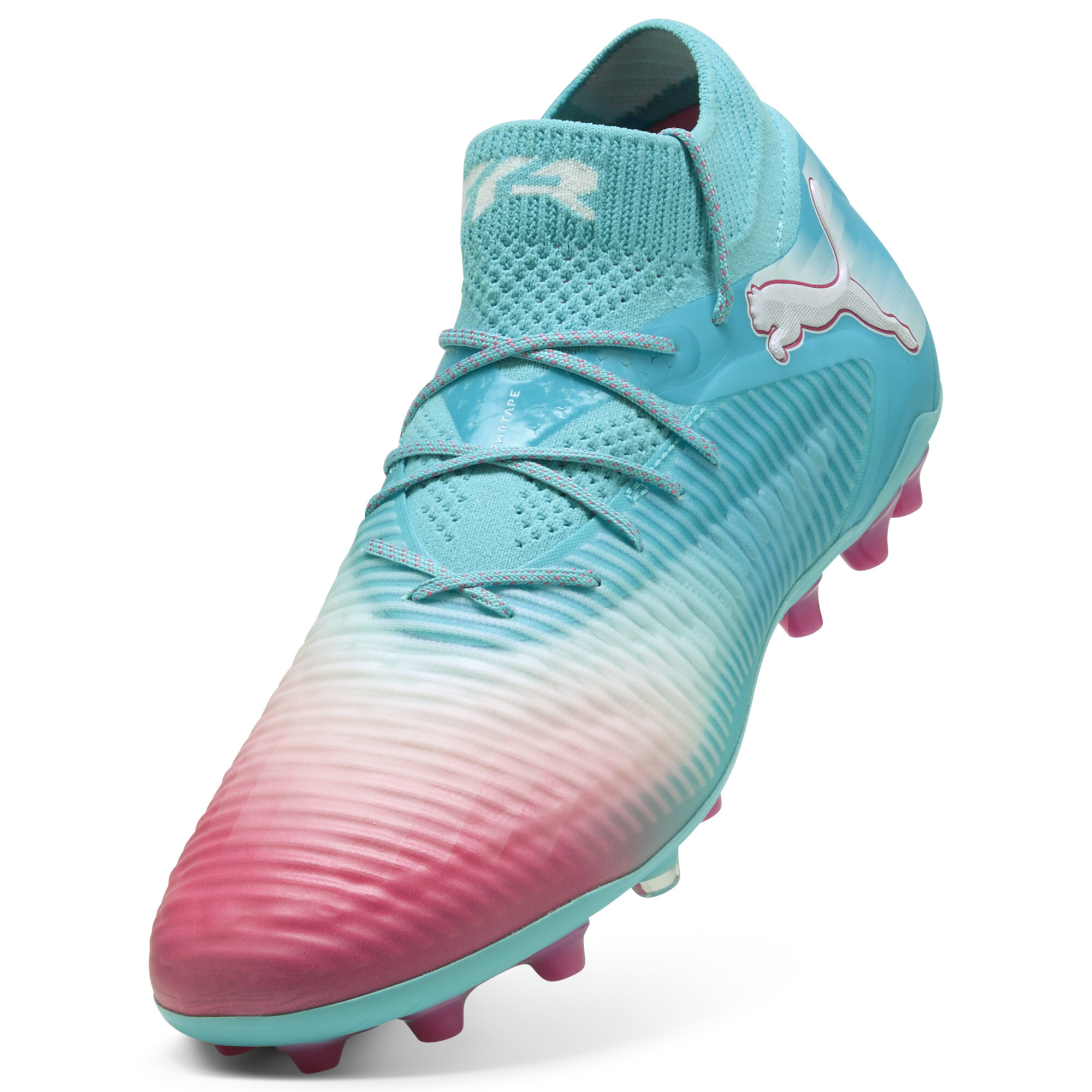 PUMA FUTURE 8 ULTIMATE RE-CHARGE MG voetbalschoenen uniseks, Blauw/Roze/Wit, Maat 40 thumbnail 3