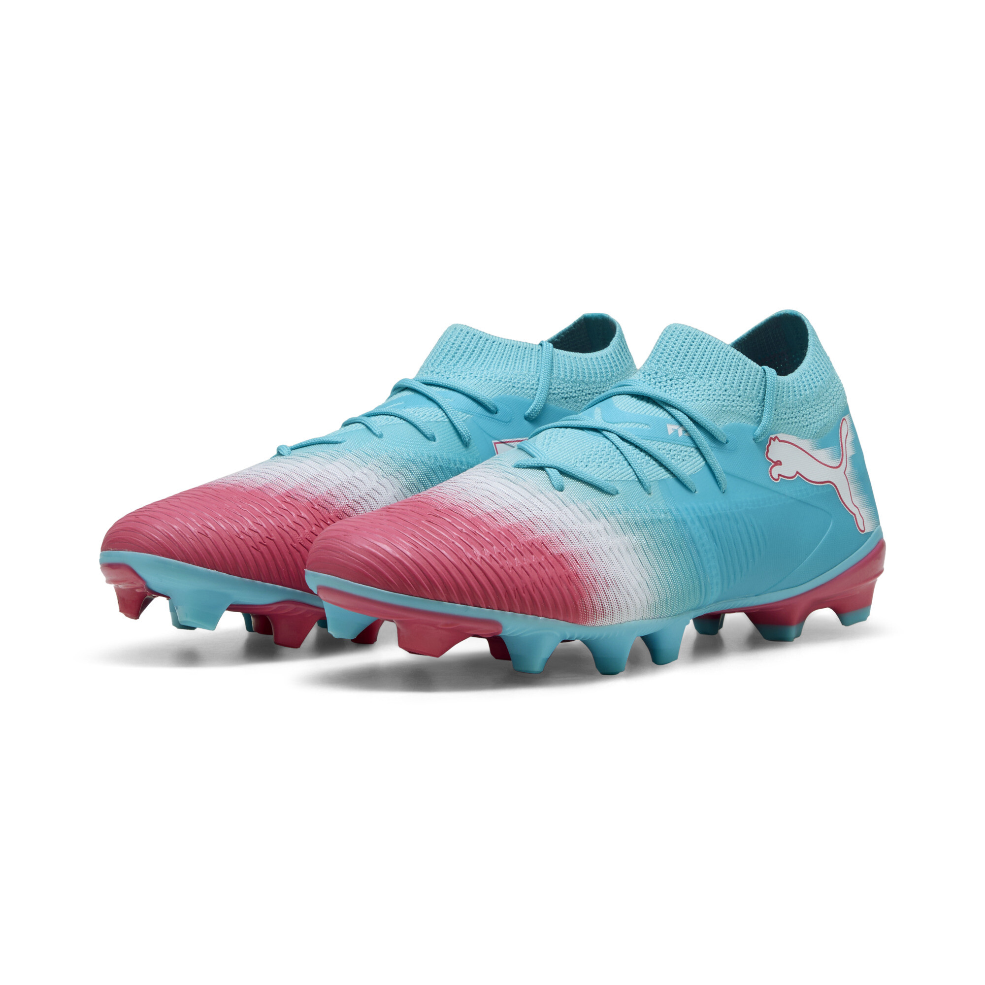 PUMA FUTURE 8 MATCH RE-CHARGE FG/AG uniseks voetbalschoenen, Blauw/Roze/Wit, Maat 46 thumbnail 6