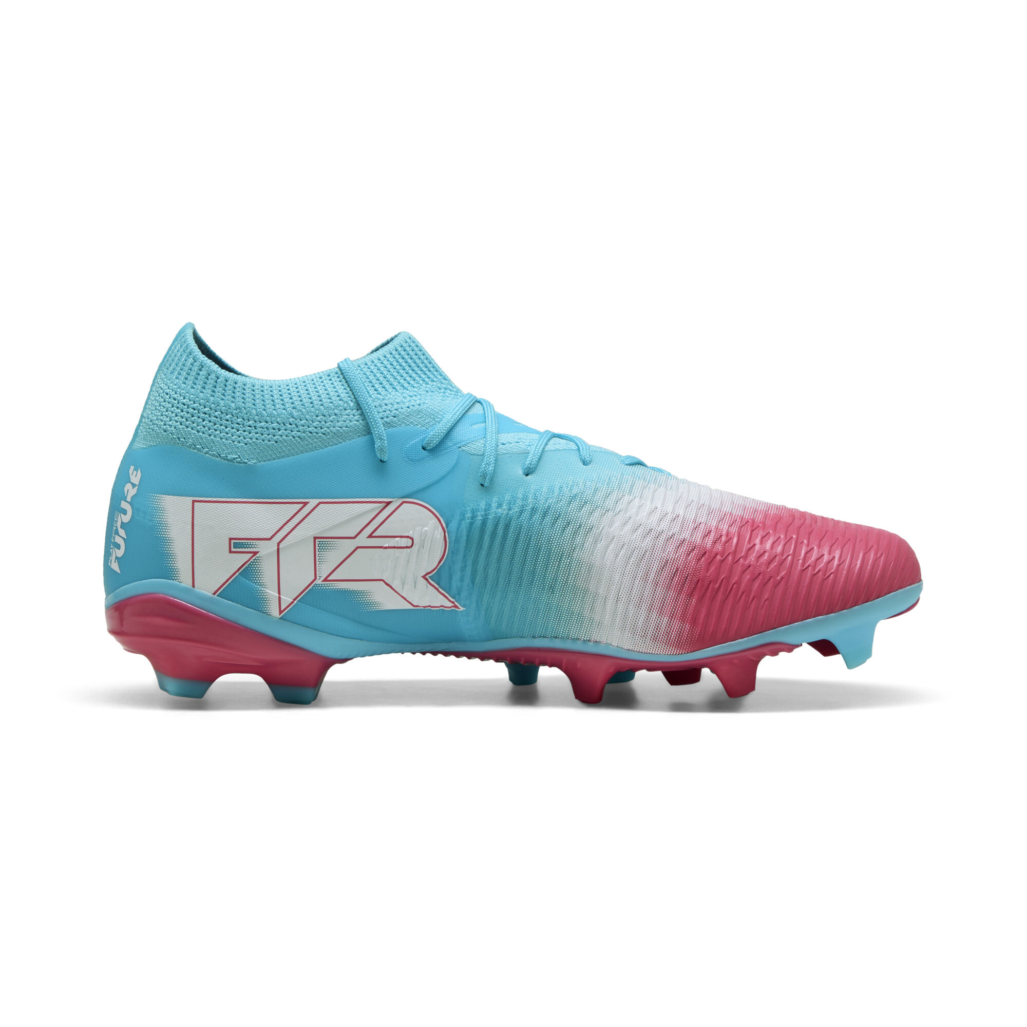 PUMA FUTURE 8 MATCH RE-CHARGE FG/AG uniseks voetbalschoenen, Blauw/Roze/Wit, Maat 46 thumbnail 3