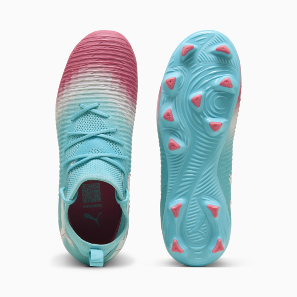 FUTURE 8 MATCH RE-CHARGE FG/AG Football Boots Youth, Hero Blue-PUMA White-Sunset Pink, large-ZAF