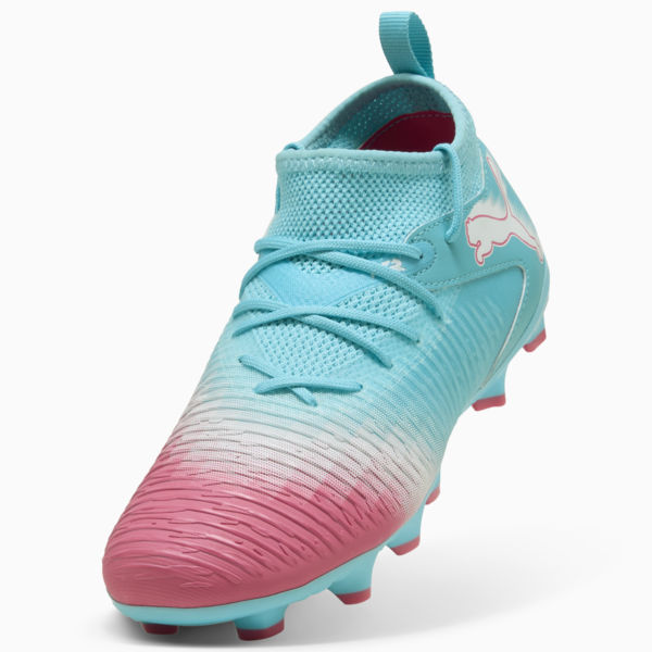 FUTURE 8 MATCH RE-CHARGE FG/AG Football Boots Youth, Hero Blue-PUMA White-Sunset Pink, large-ZAF