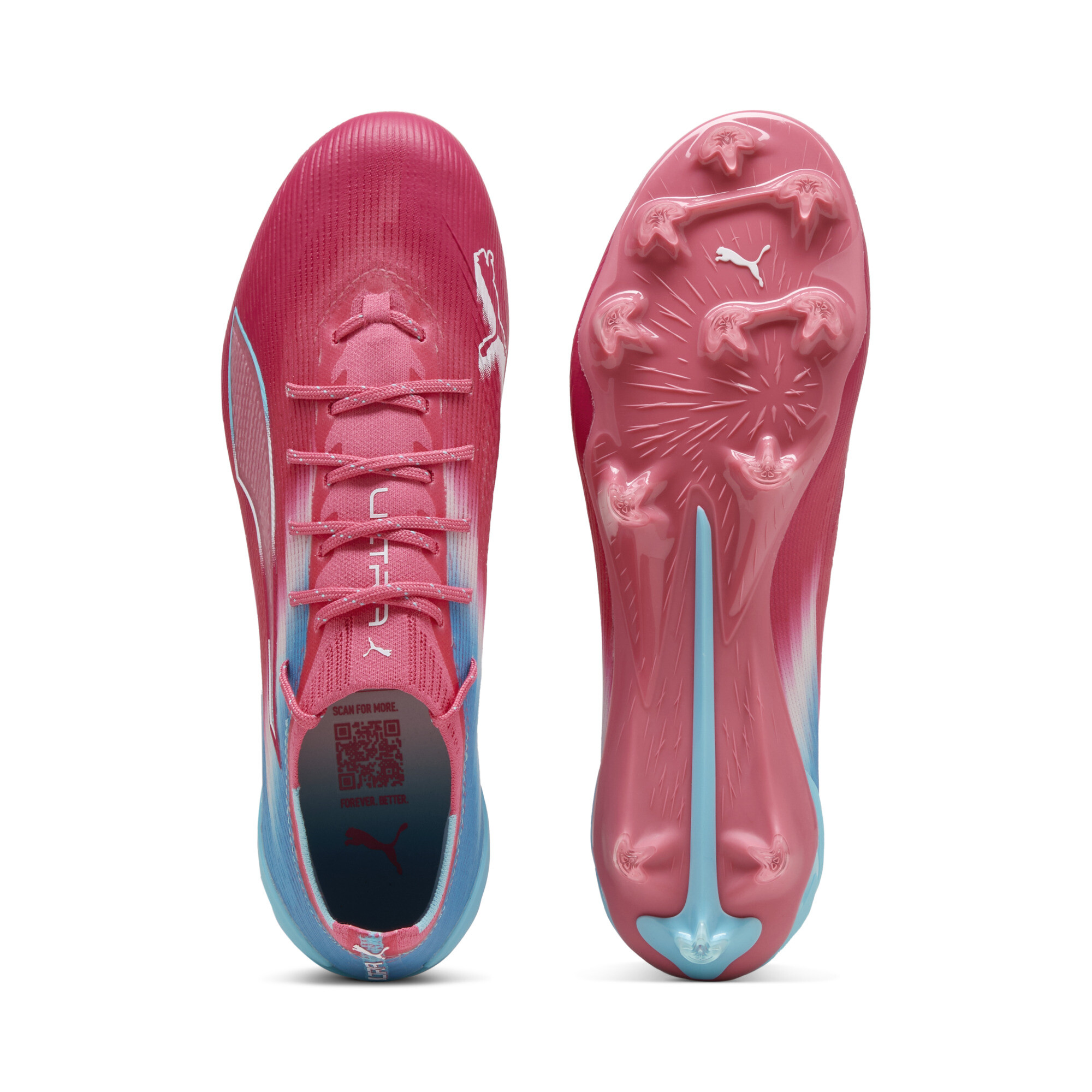 PUMA ULTRA 6 ULTIMATE RE-CHARGE FG uniseks voetbalschoenen, Blauw/Roze, Maat 46 thumbnail 5