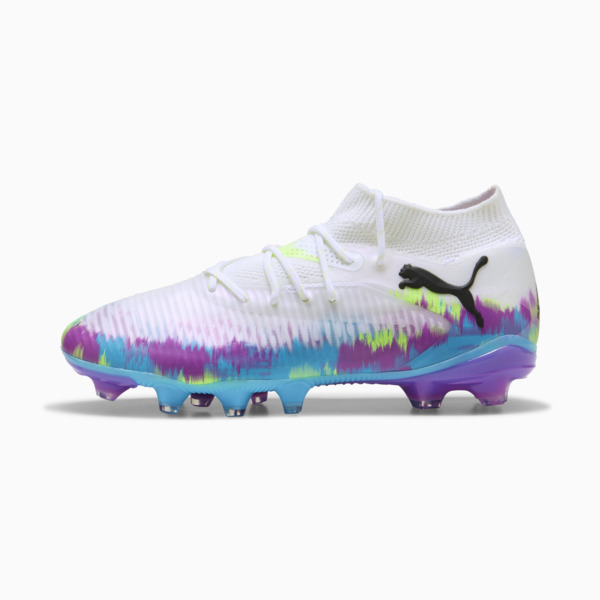 FUTURE 8 PRO BRILLIANCE FG/AG Football Boots Women, PUMA White-Fizzy Apple-Bright Aqua-Pure Magenta, large-ZAF