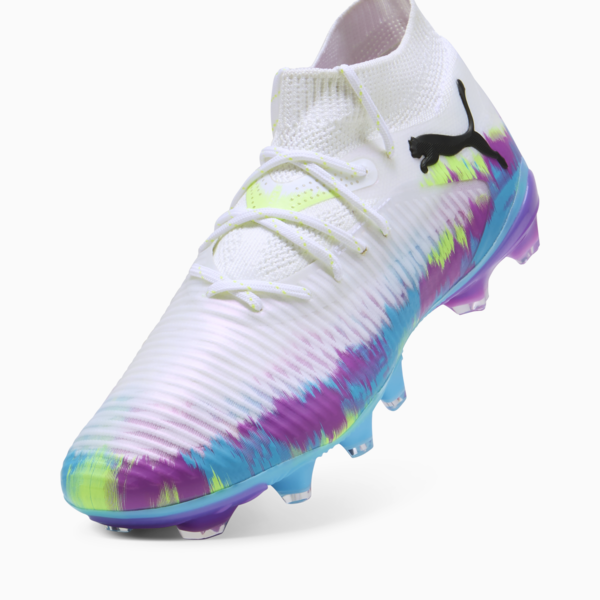 FUTURE 8 PRO BRILLIANCE FG/AG Football Boots Women, PUMA White-Fizzy Apple-Bright Aqua-Pure Magenta, large-ZAF