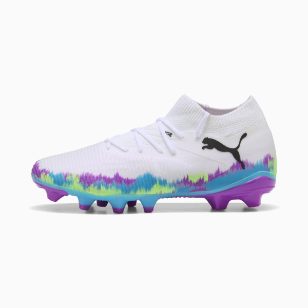 FUTURE 8 MATCH BRILLIANCE FG/AG Football Boots Women, PUMA White-Fizzy Apple-Bright Aqua-Pure Magenta, large-ZAF