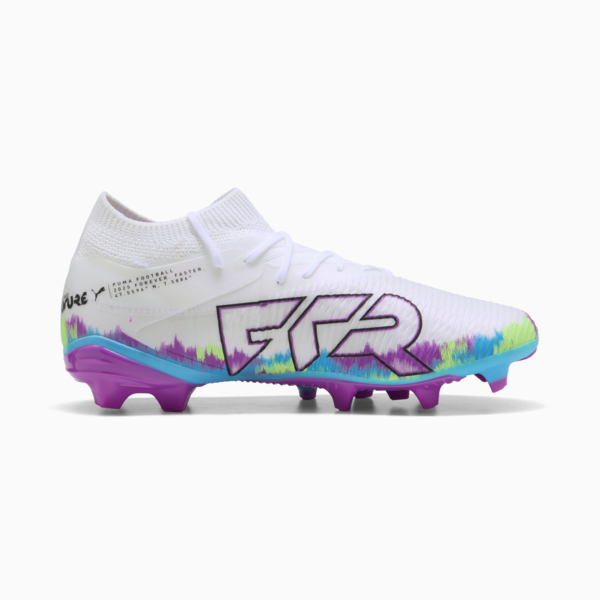 FUTURE 8 MATCH BRILLIANCE FG/AG Football Boots Women, PUMA White-Fizzy Apple-Bright Aqua-Pure Magenta, large-ZAF