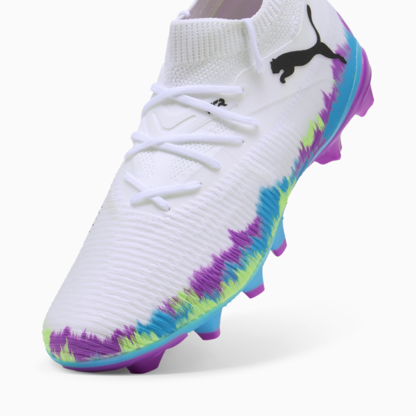 Tacos de fútbol Future 8 Match Brilliance FG/AG para mujer, PUMA White-Fizzy Apple-Bright Aqua-Pure Magenta, large-MEX