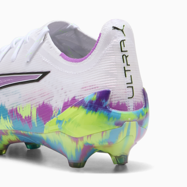 Tacos de fútbol ULTRA 6 ULTIMATE FG para mujer, PUMA White-Fizzy Apple-Bright Aqua-Pure Magenta, large-MEX