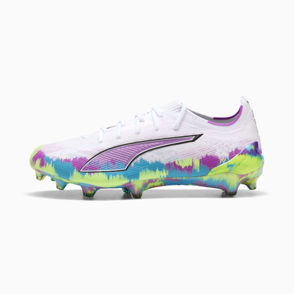 Tacos de fútbol ULTRA 6 ULTIMATE FG para mujer, PUMA White-Fizzy Apple-Bright Aqua-Pure Magenta, large-MEX