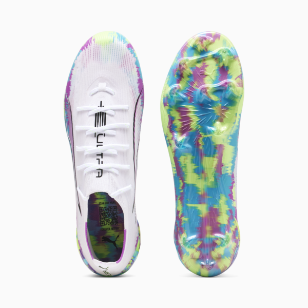 Tacos de fútbol ULTRA 6 ULTIMATE FG para mujer, PUMA White-Fizzy Apple-Bright Aqua-Pure Magenta, large-MEX