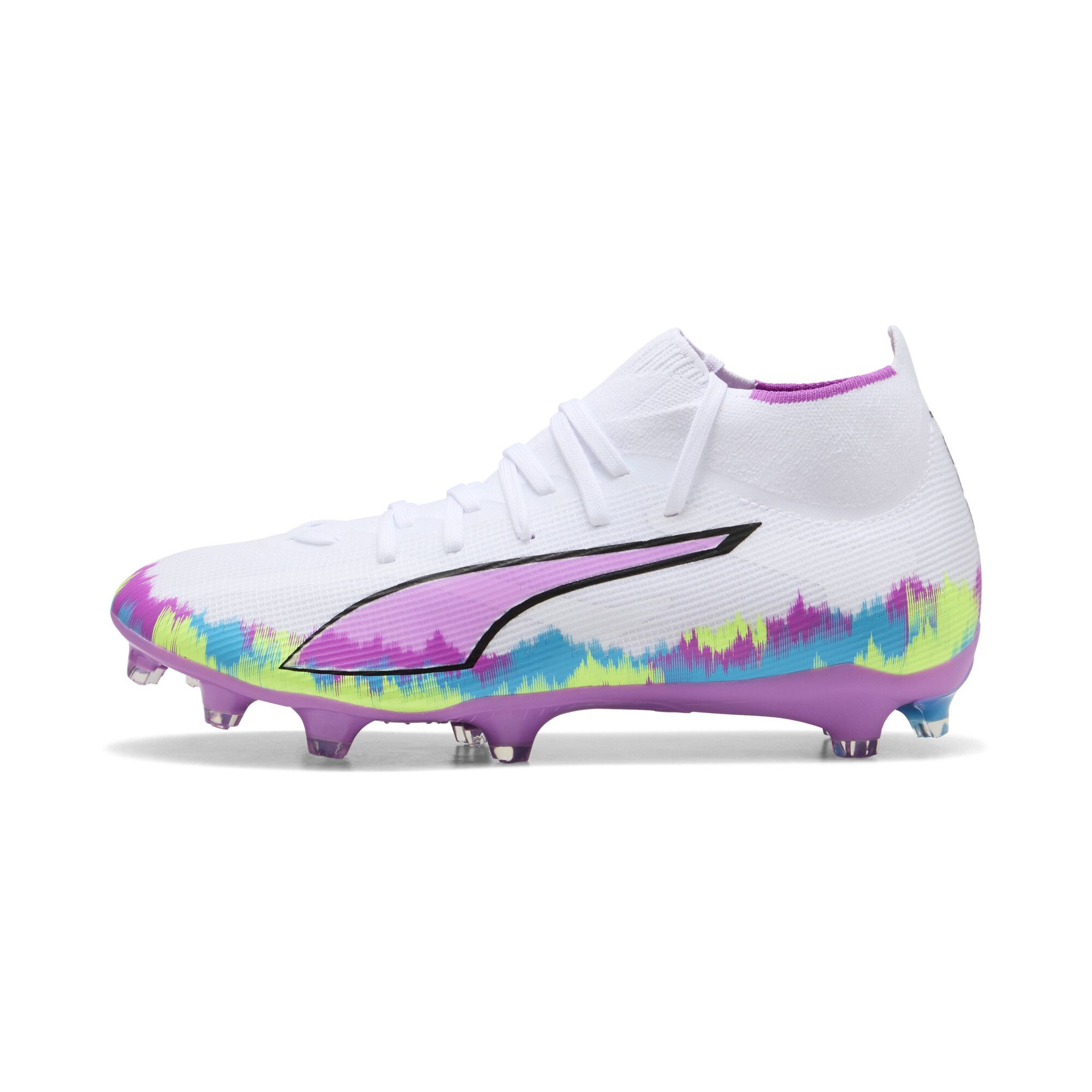 PUMA ULTRA 6 MATCH+ BRILLIANCE FG/AG Soccer Cleats Women Shoes in White/Fizzy Apple/Bright Aqua - 108773_01