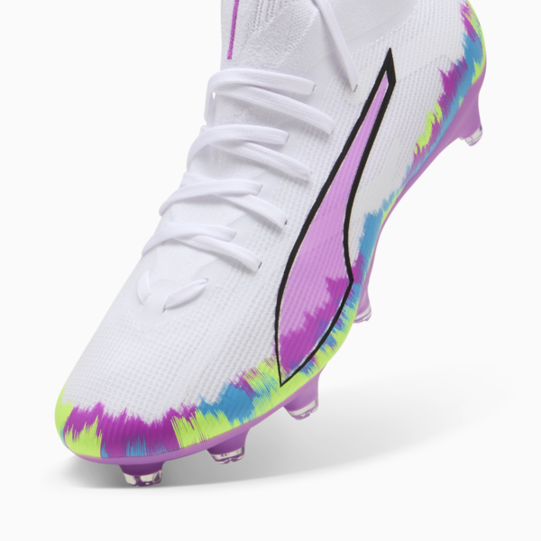 ULTRA 6 MATCH+ BRILLIANCE FG/AG Football Boots Women, PUMA White-Fizzy Apple-Bright Aqua-Pure Magenta, large-ZAF