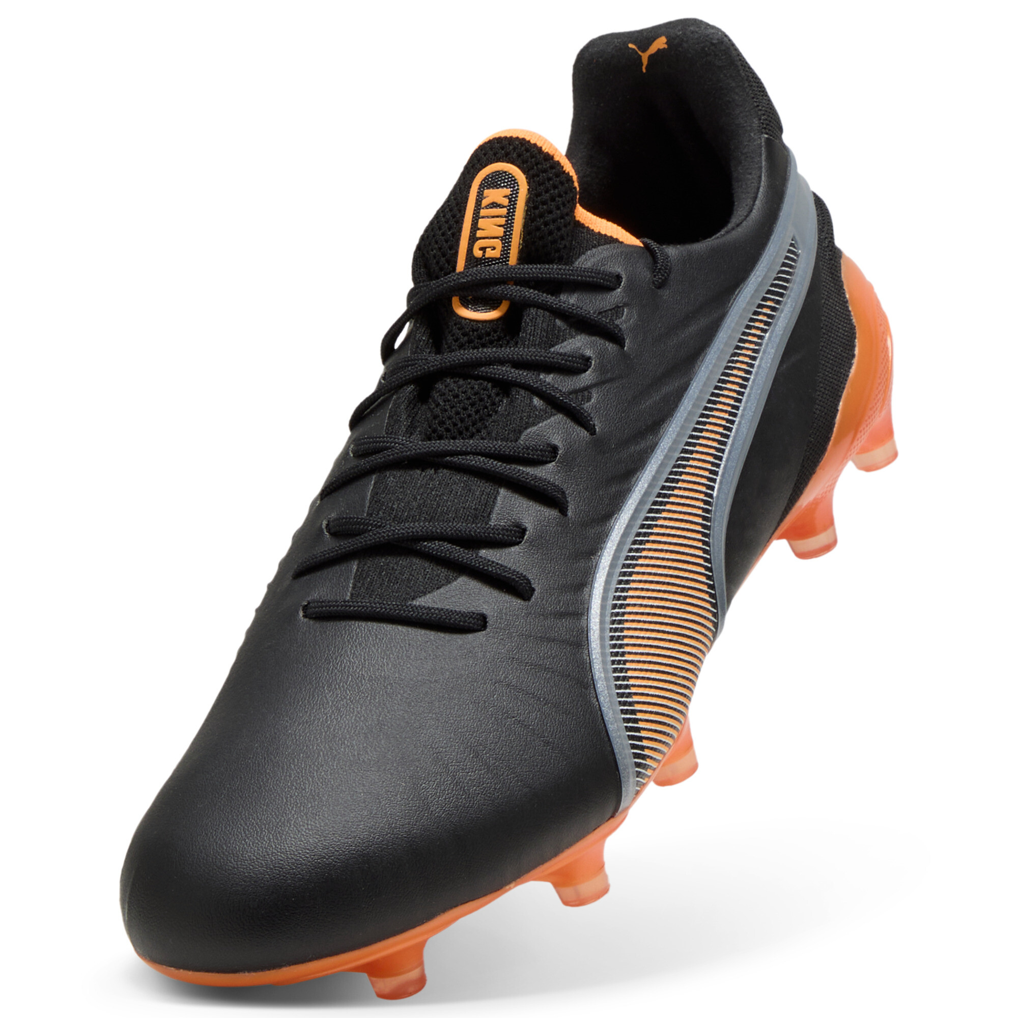 PUMA KING ULTIMATE FG/AG uniseks voetbalschoenen, Zwart/Zilver, Maat 45 thumbnail 2