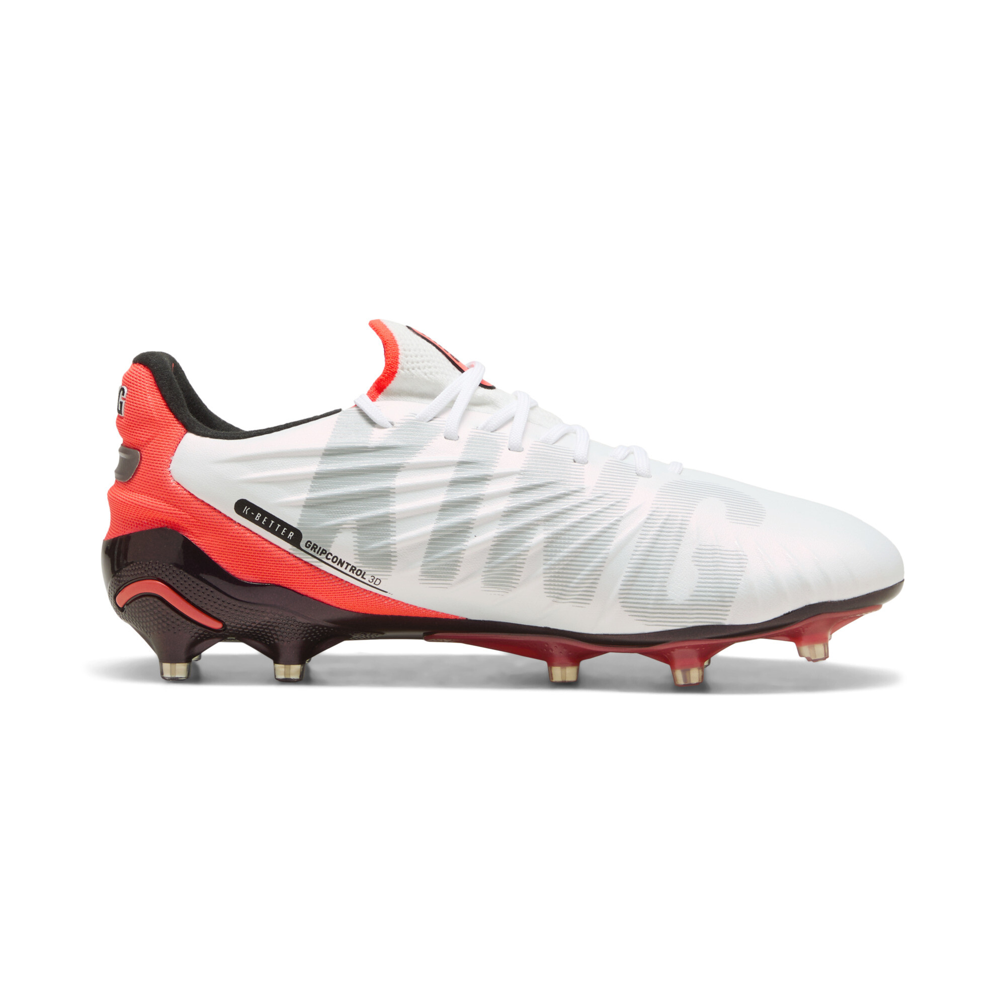 PUMA KING ULTIMATE FG/AG voetbalschoenen voor Dames, Rood/Wit/Zilver, Maat 37 thumbnail 3