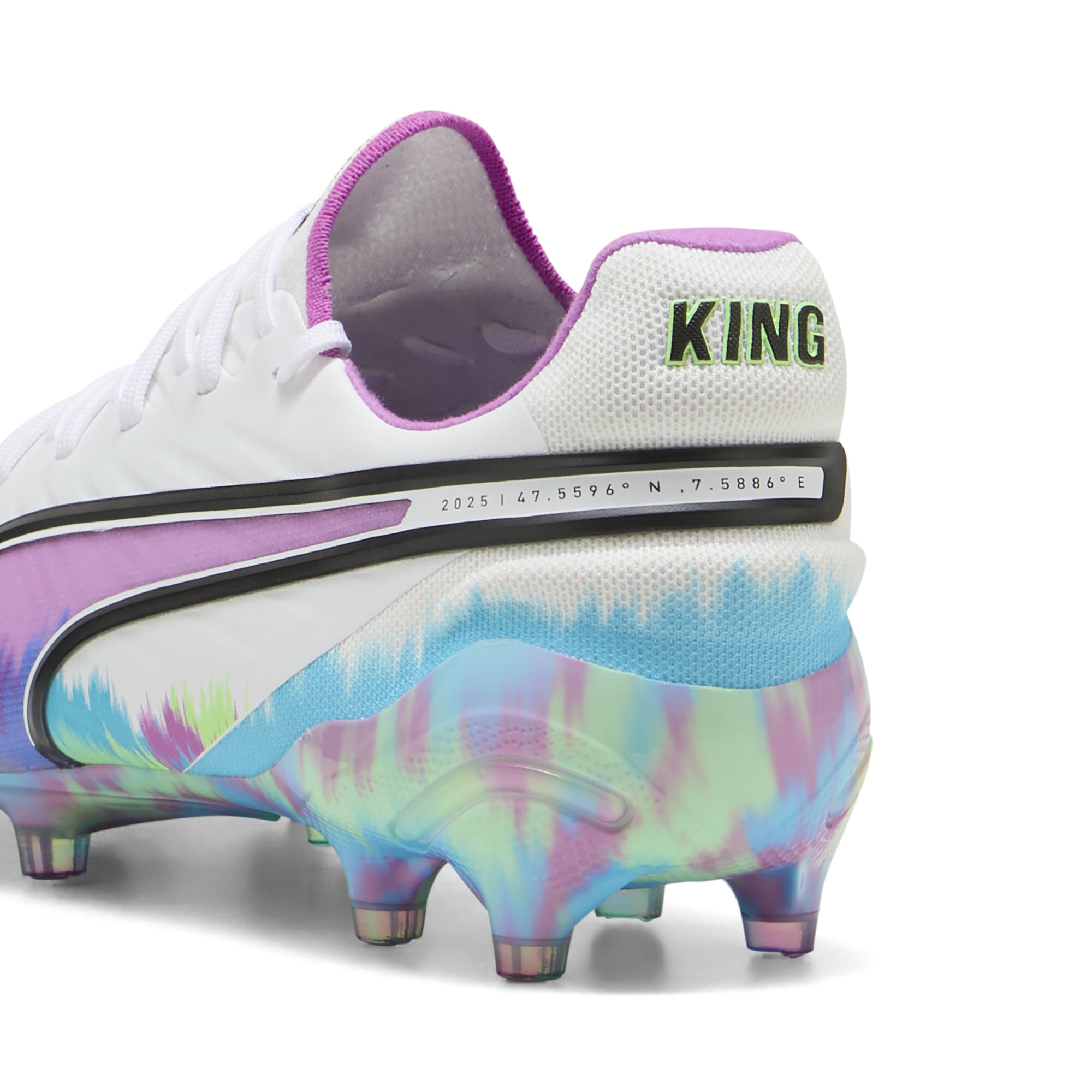 PUMA KING ULTIMATE BRILLIANCE FG/AG voetbalschoenen voor Dames, Blauw/Wit, Maat 40 thumbnail 7