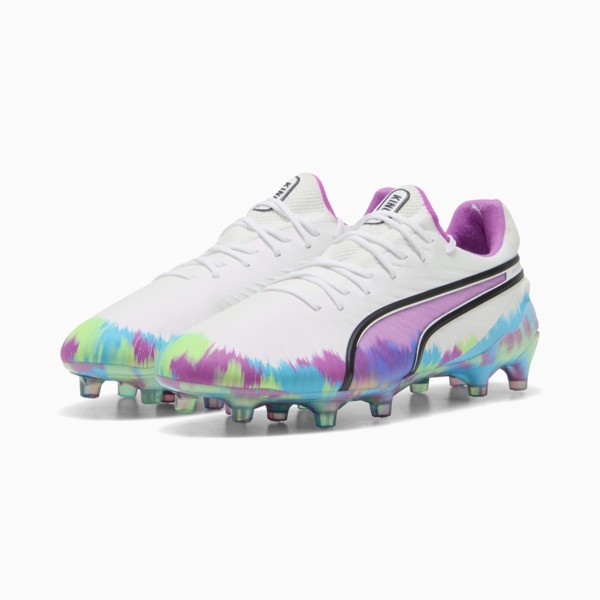 Tacos de fútbol KING ULTIMATE FG/AG, PUMA White-Clyde Royal-Pure Magenta-Fizzy Apple, large-MEX