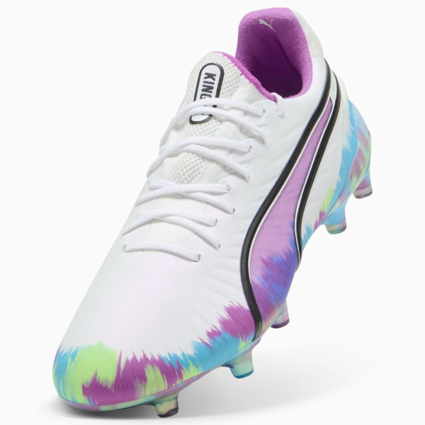 Tacos de fútbol KING ULTIMATE FG/AG, PUMA White-Clyde Royal-Pure Magenta-Fizzy Apple, large-MEX