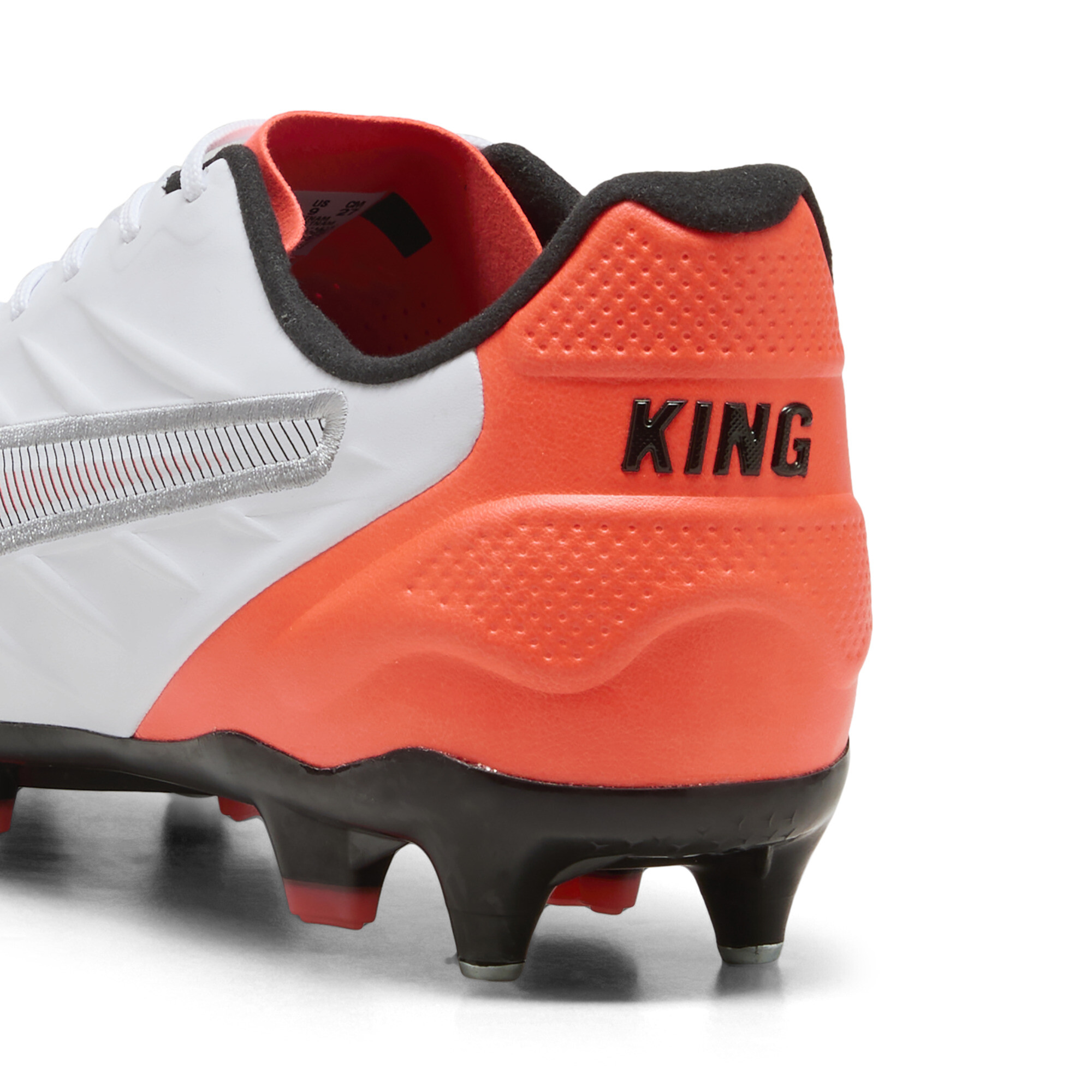 PUMA KING PRO MxSG voetbalschoenen uniseks, Rood/Wit/Zilver, Maat 48 thumbnail 5