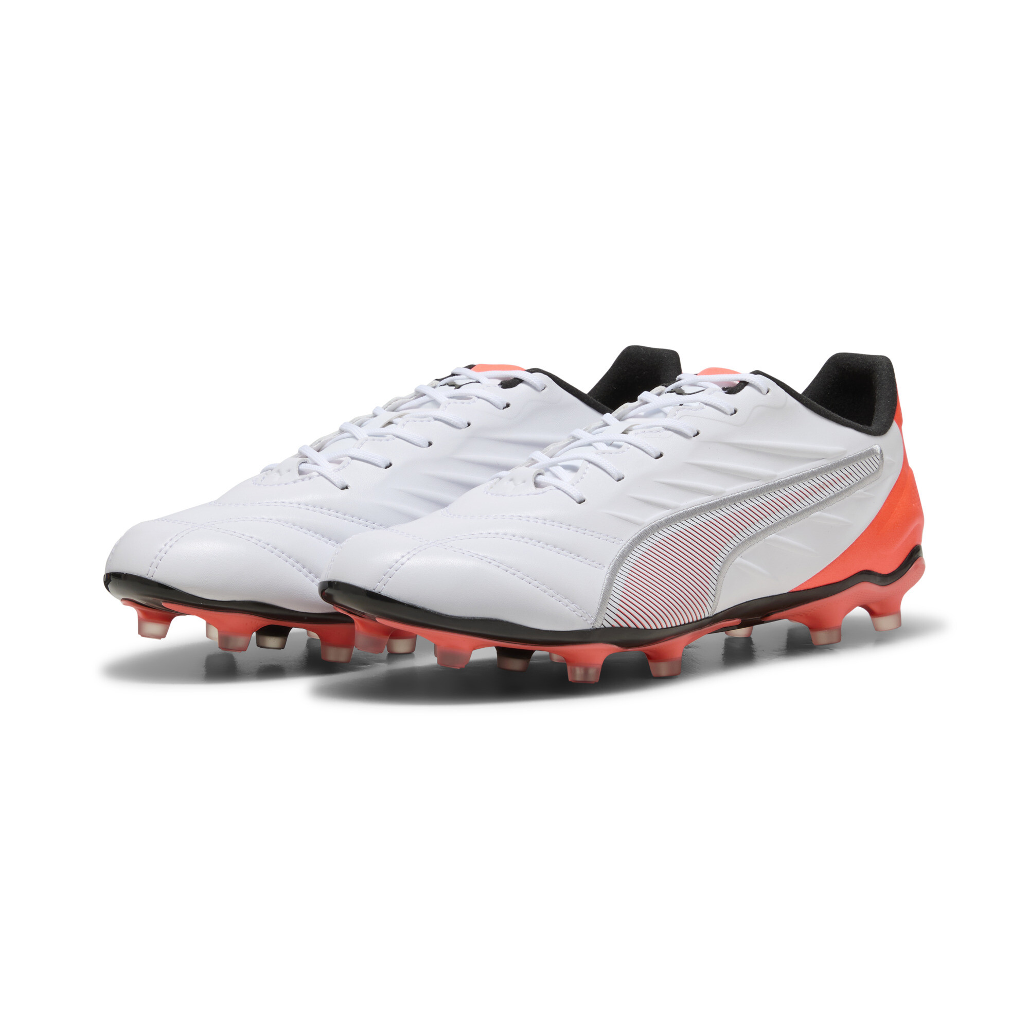 PUMA KING PRO FG/AG voetbalschoenen uniseks, Rood/Wit/Zilver, Maat 48 thumbnail 6