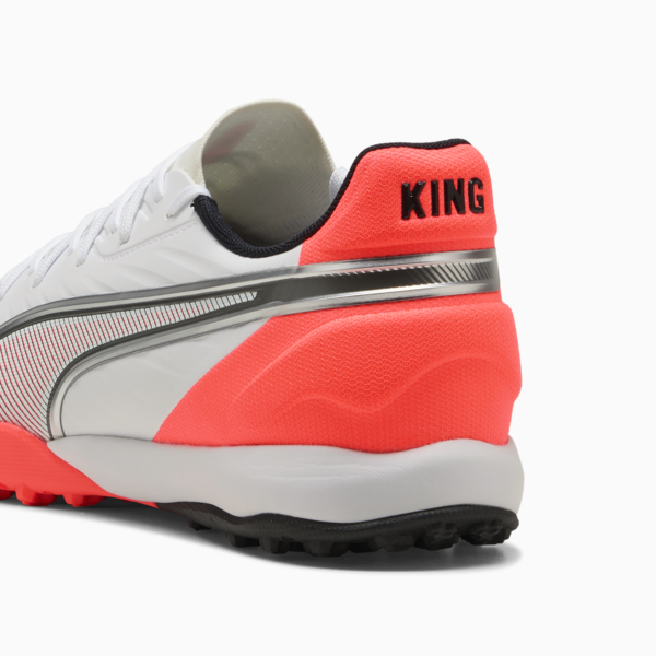 KING MATCH TT Football Boots Unisex, PUMA White-PUMA Silver-Glowing Red, large-ZAF