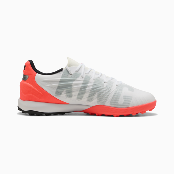 KING MATCH TT Football Boots Unisex, PUMA White-PUMA Silver-Glowing Red, large-ZAF