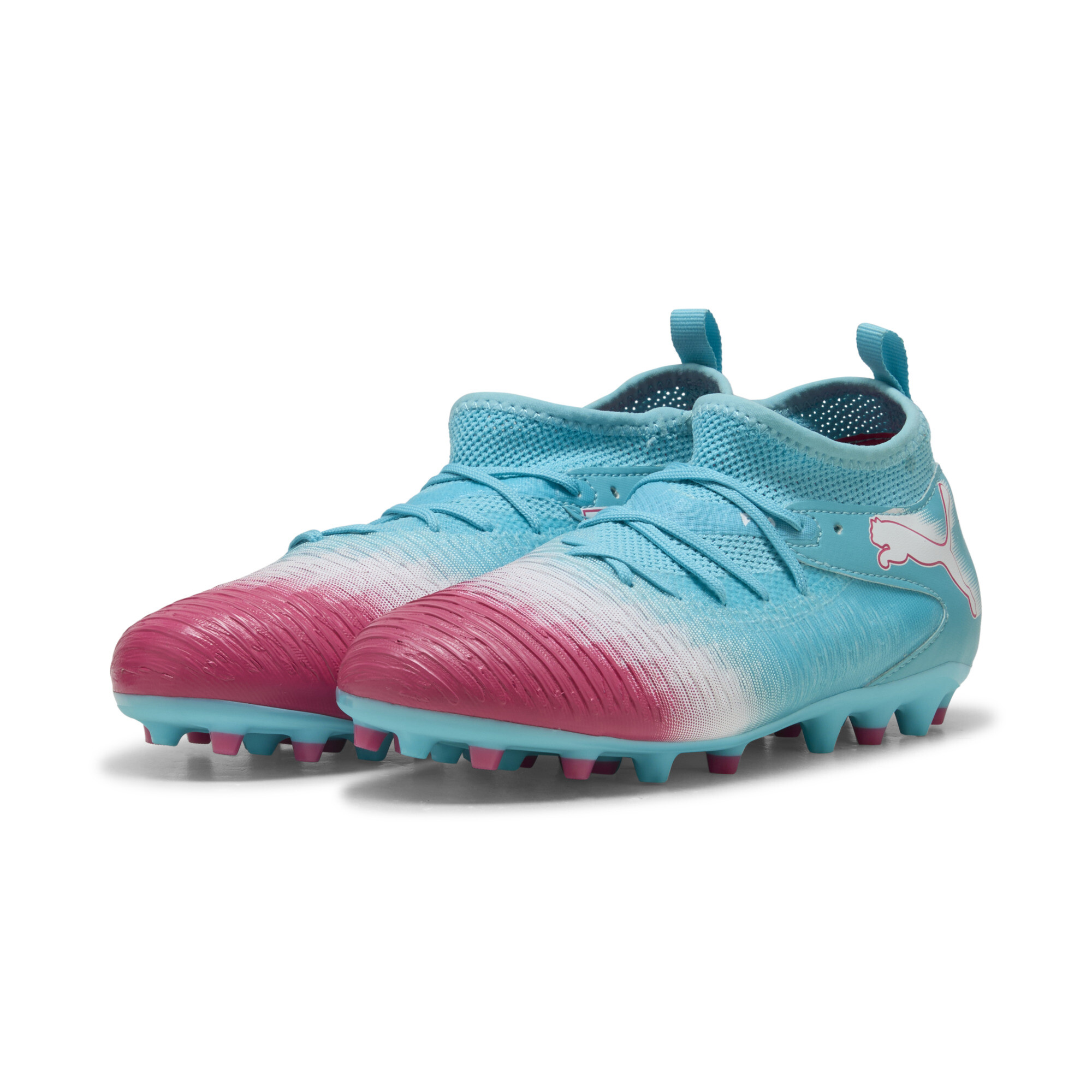 PUMA FUTURE 8 MATCH RE-CHARGE MG voetbalschoenen, Blauw/Roze/Wit, Maat 34,5 thumbnail 6