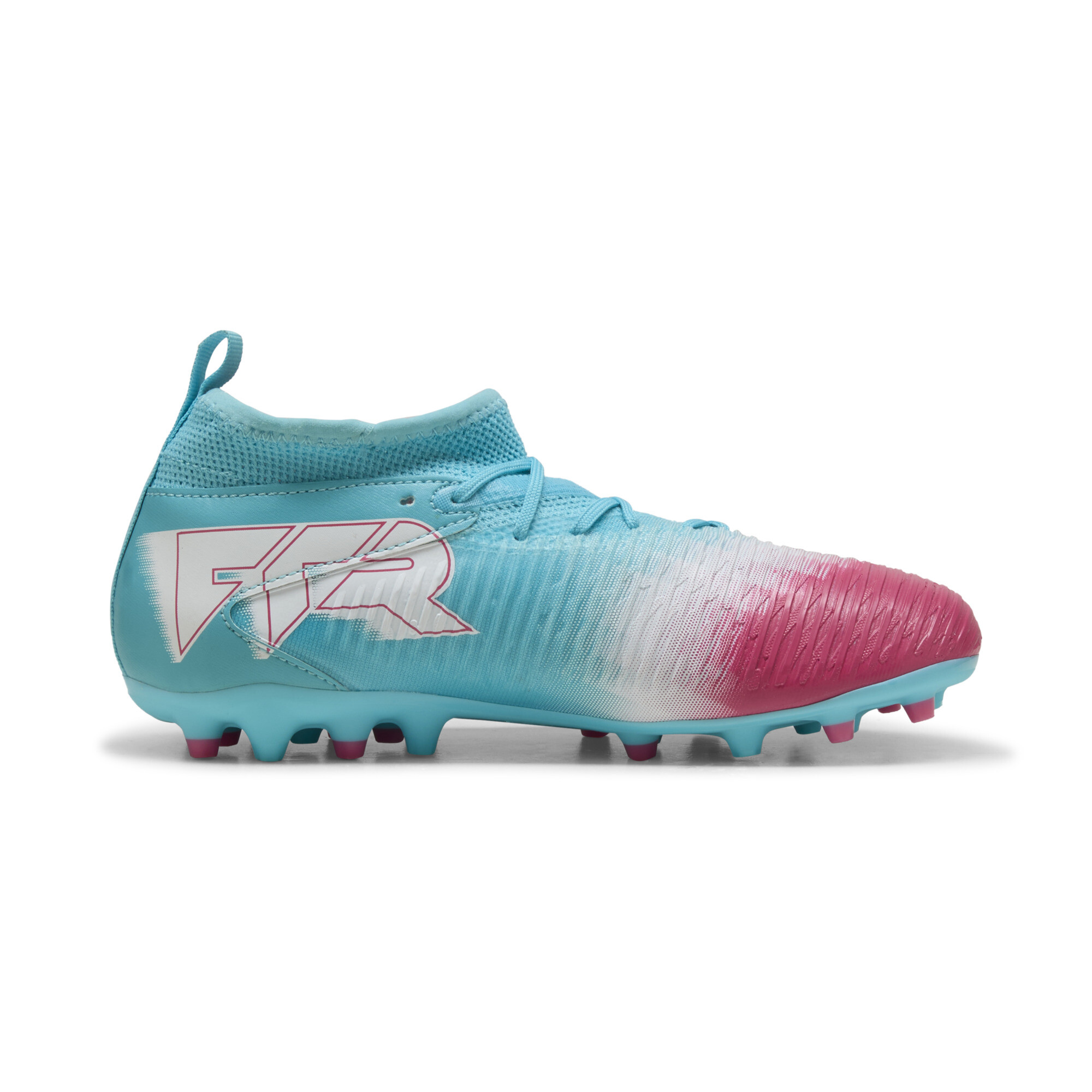 PUMA FUTURE 8 MATCH RE-CHARGE MG voetbalschoenen, Blauw/Roze/Wit, Maat 34,5 thumbnail 3