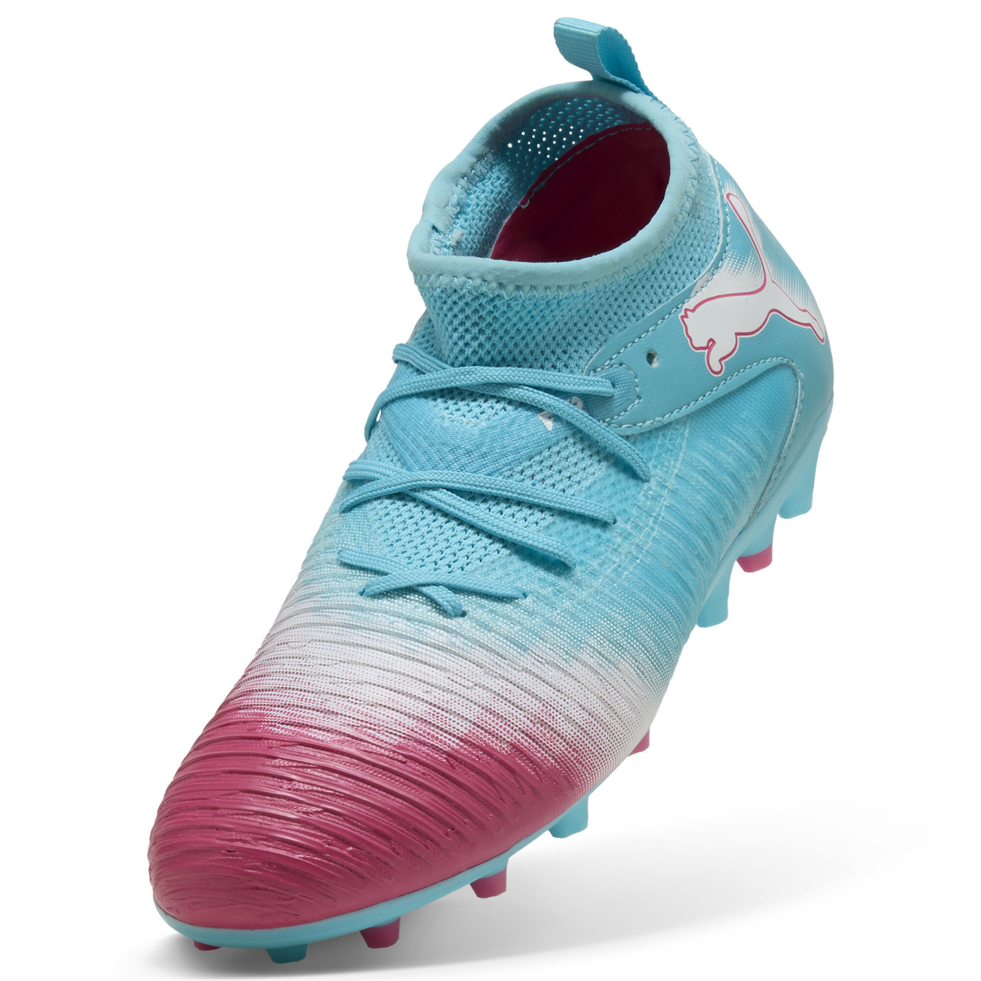 PUMA FUTURE 8 MATCH RE-CHARGE MG voetbalschoenen, Blauw/Roze/Wit, Maat 34,5 thumbnail 2